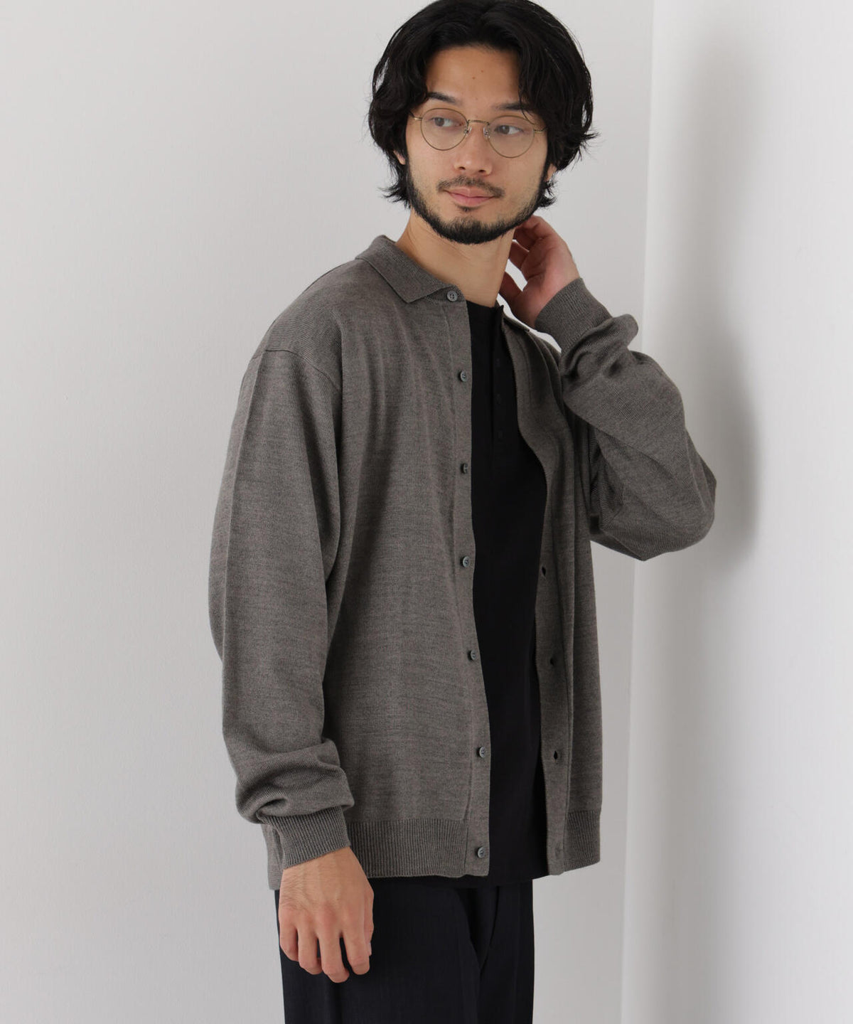 タスマニアミックスラペルカーディガン