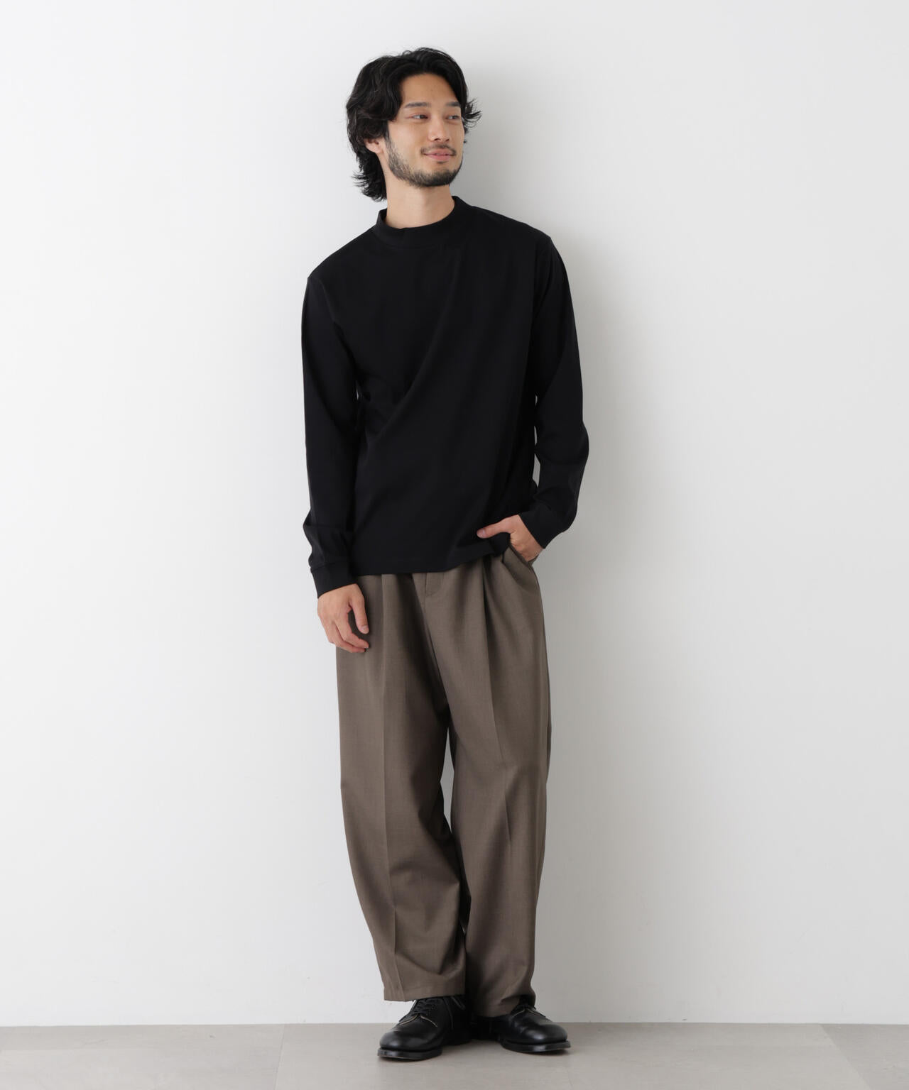 アンチスメルモックネックTシャツ 長袖 | NANO universe（ナノ