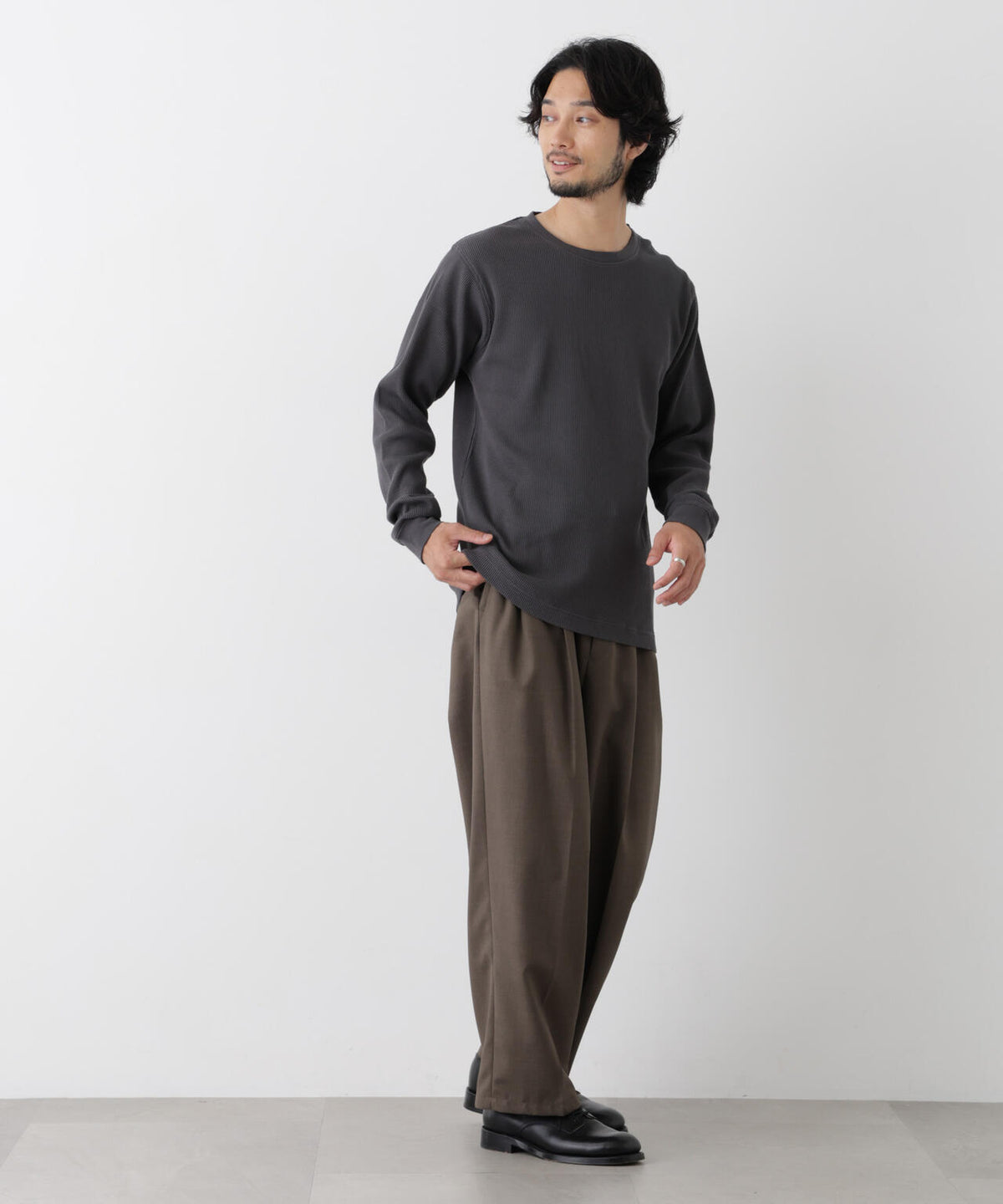 アンチスメルワッフル Tシャツ 長袖