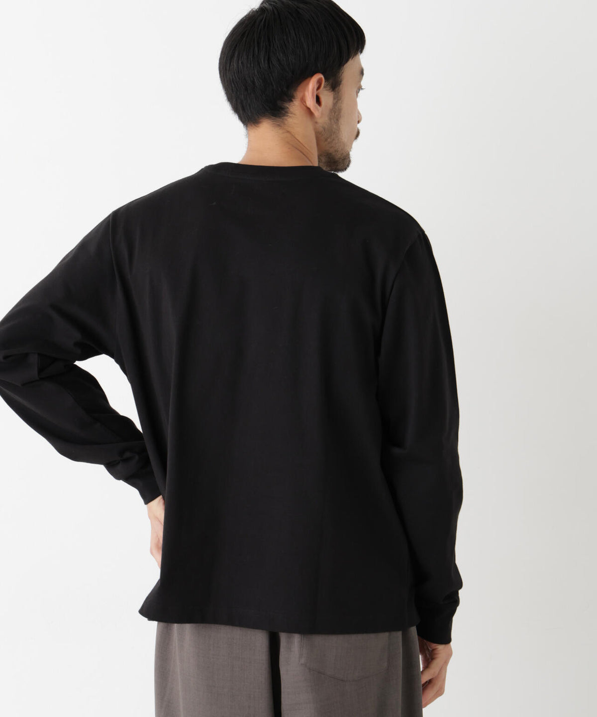 WEB限定/度詰めプレーティングクロップドTシャツ長袖