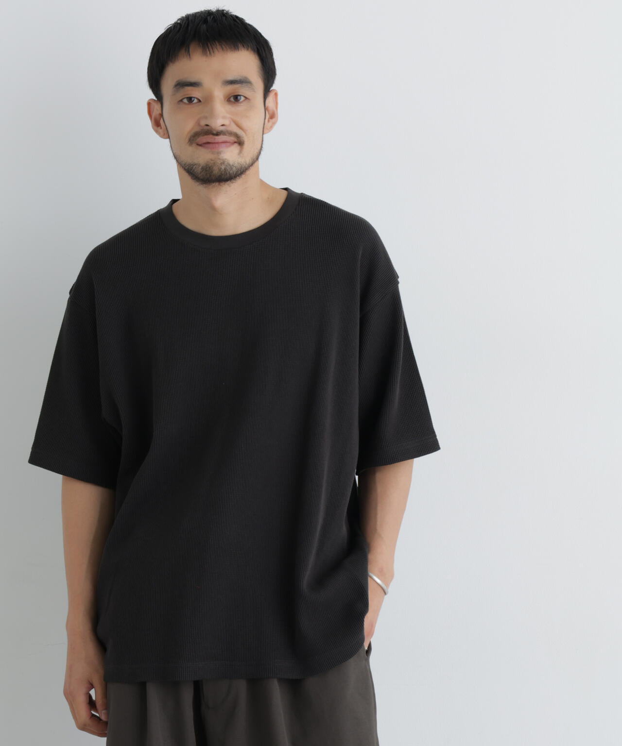 USAコットン×COOLMAX(R) ワッフルワイドTシャツ半袖