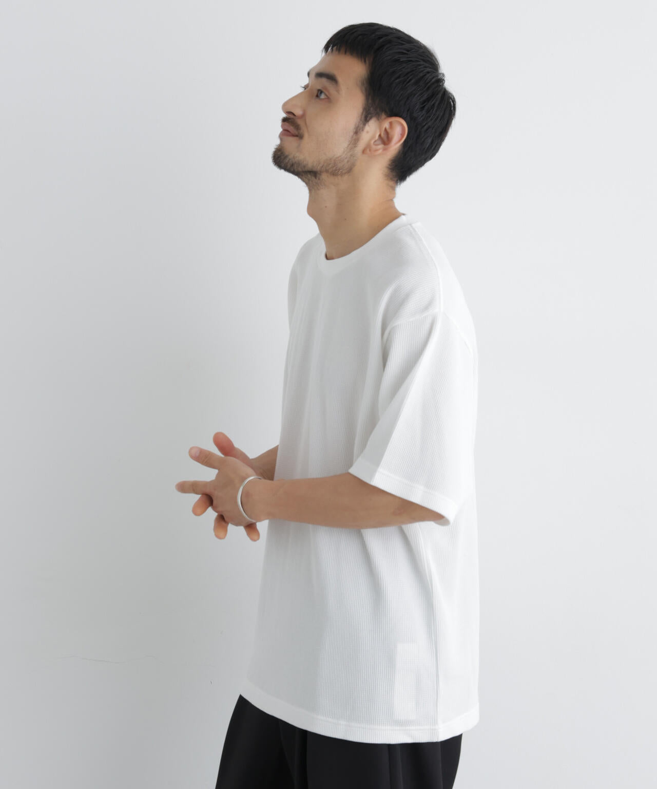 USAコットン×COOLMAX(R) ワッフルワイドTシャツ半袖