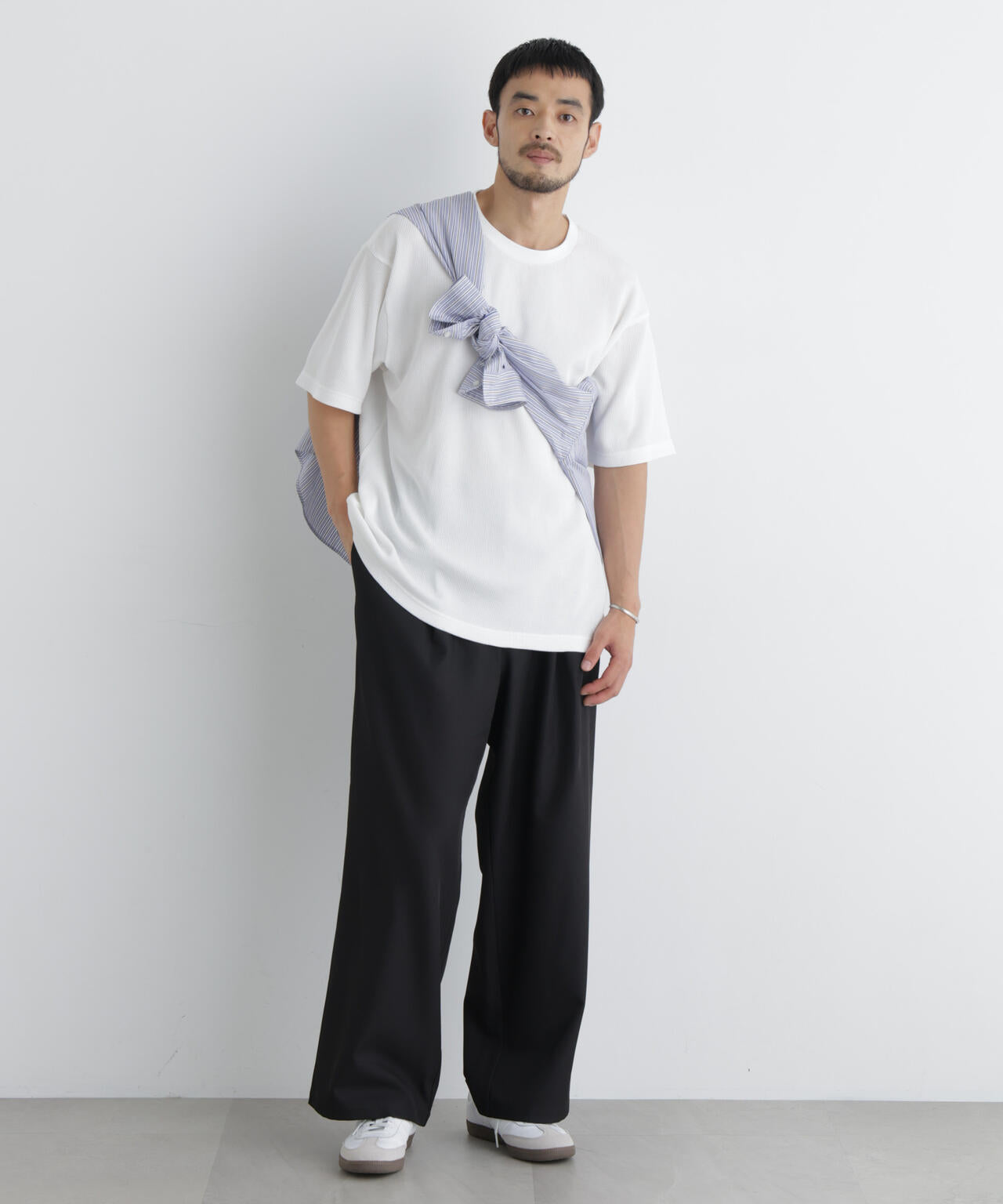 USAコットン×COOLMAX(R) ワッフルワイドTシャツ半袖