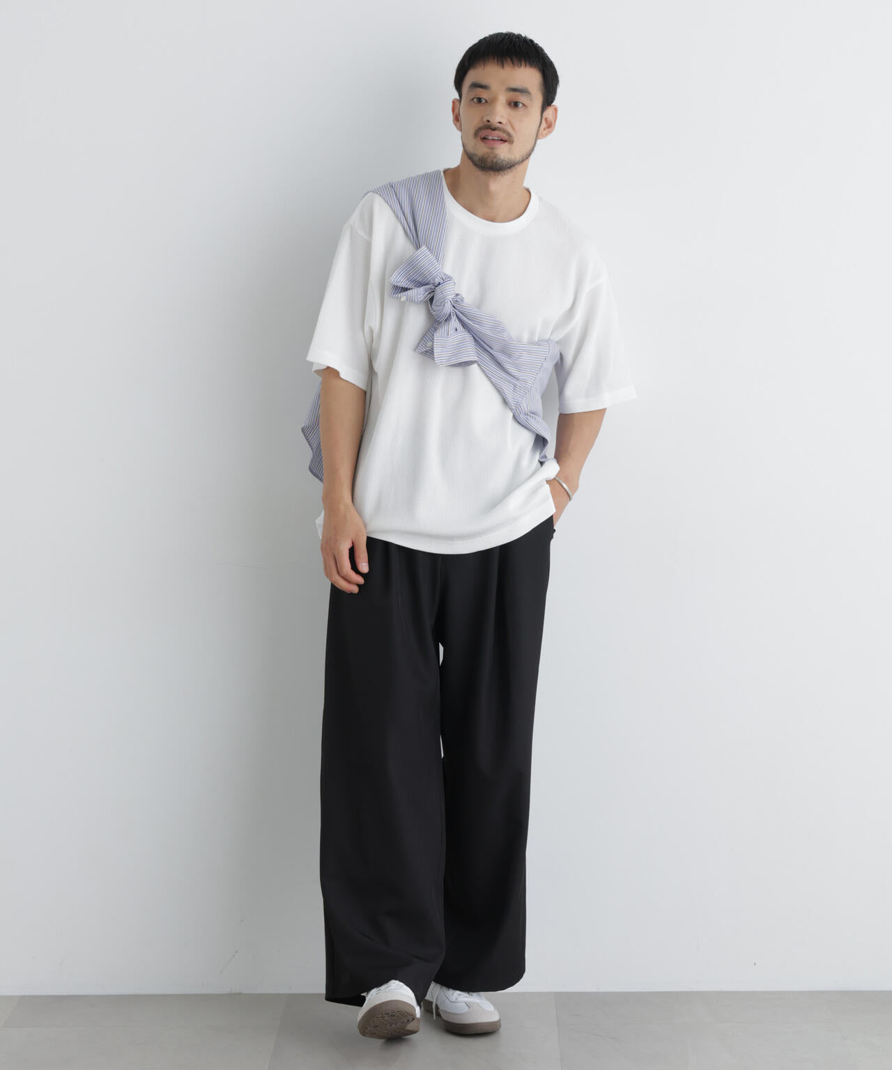 USAコットン×COOLMAX(R) ワッフルワイドTシャツ半袖