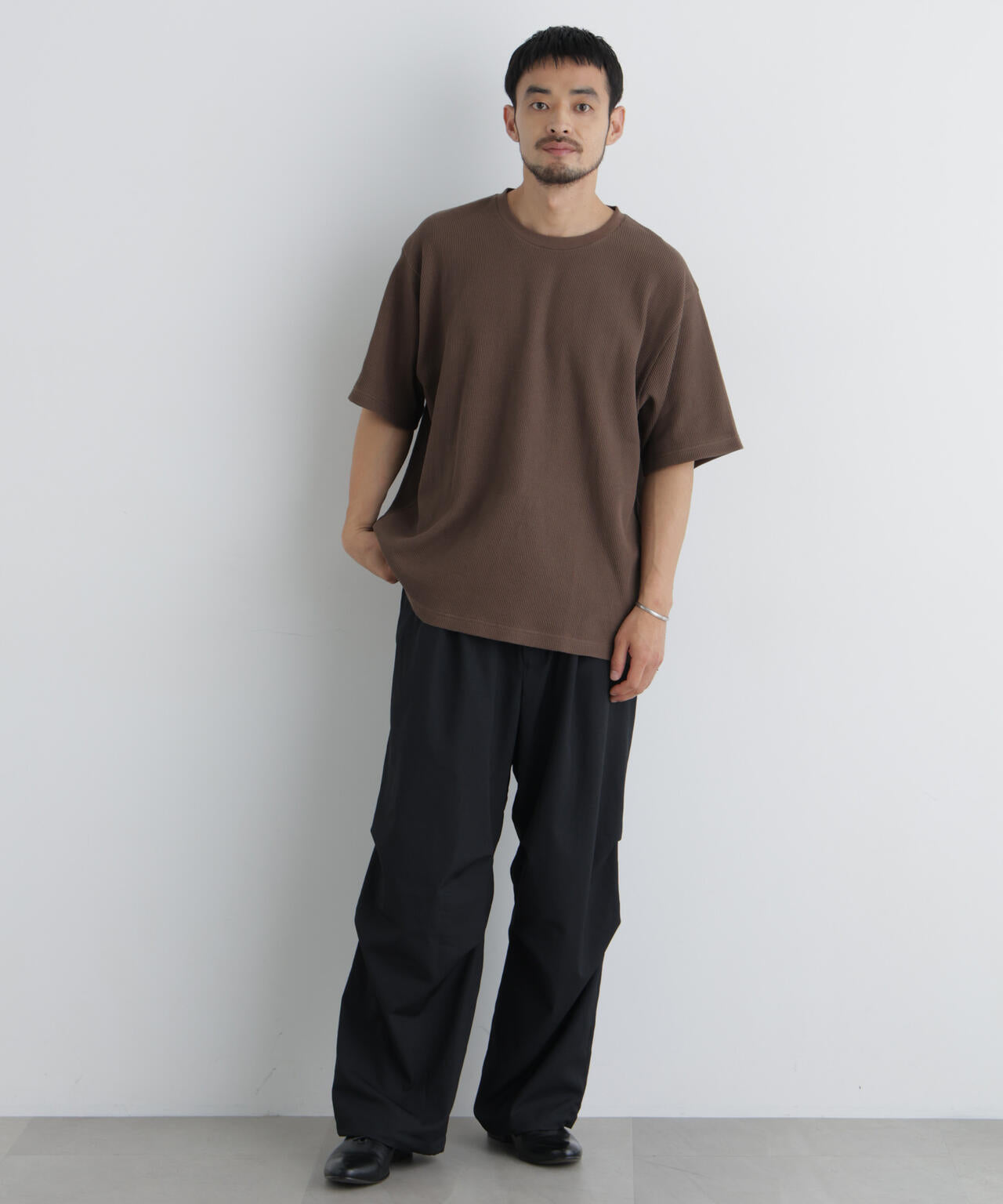 USAコットン×COOLMAX(R) ワッフルワイドTシャツ半袖