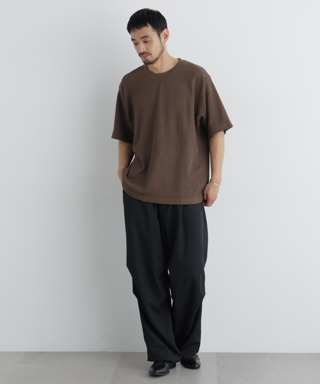 USAコットン×COOLMAX(R) ワッフルワイドTシャツ半袖