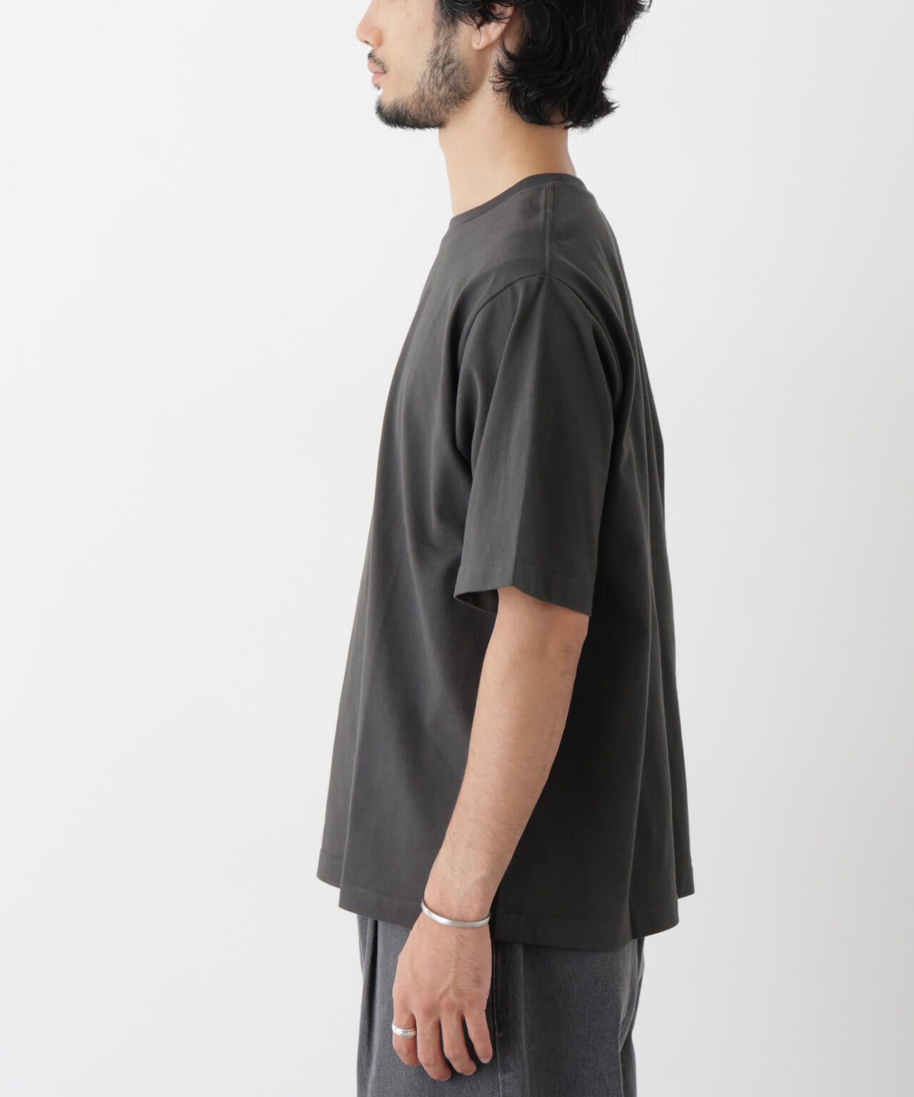微起毛クロップドTシャツ 半袖