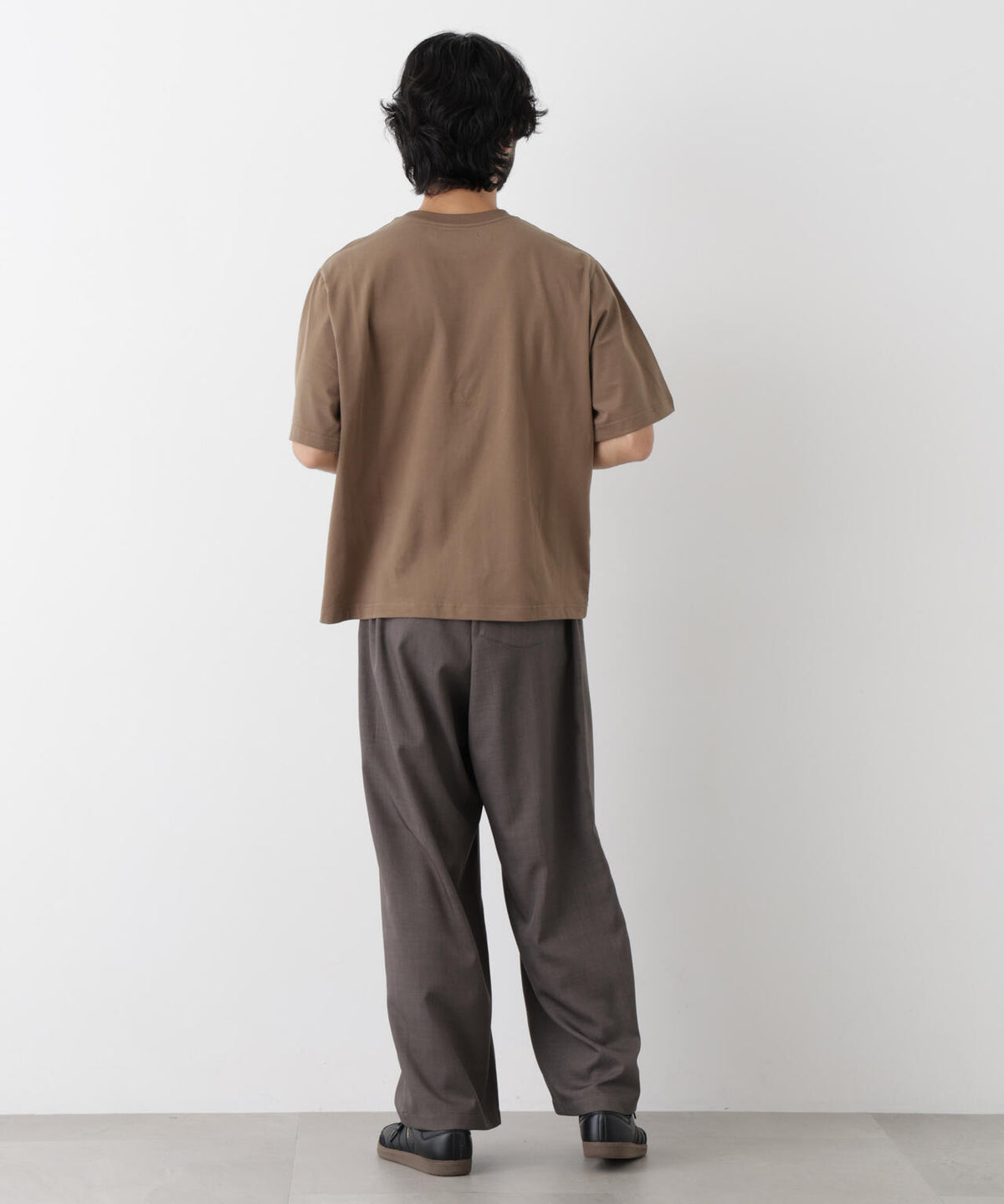 微起毛クロップドTシャツ 半袖