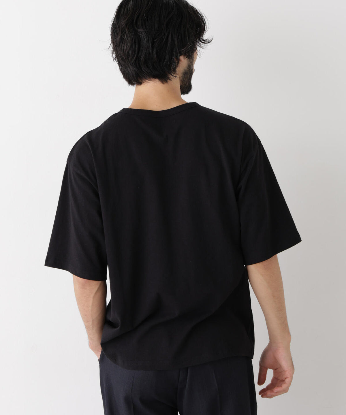 スラブヘンリーワイドTシャツ 半袖
