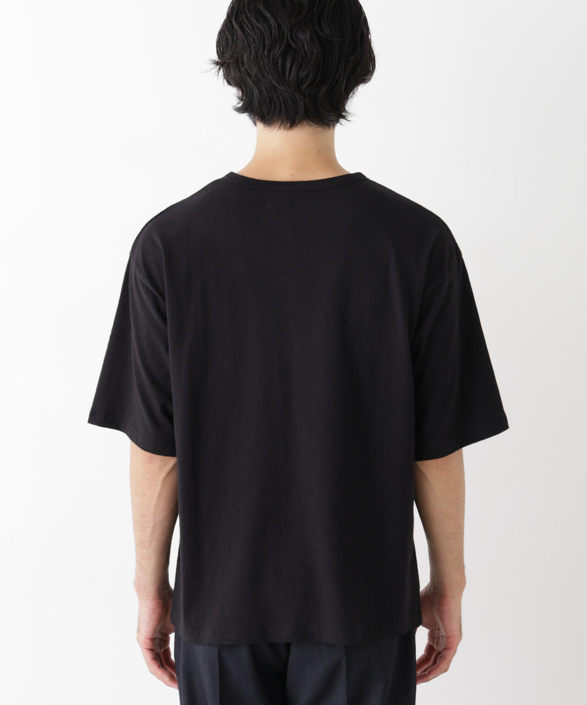 スラブヘンリーワイドTシャツ 半袖