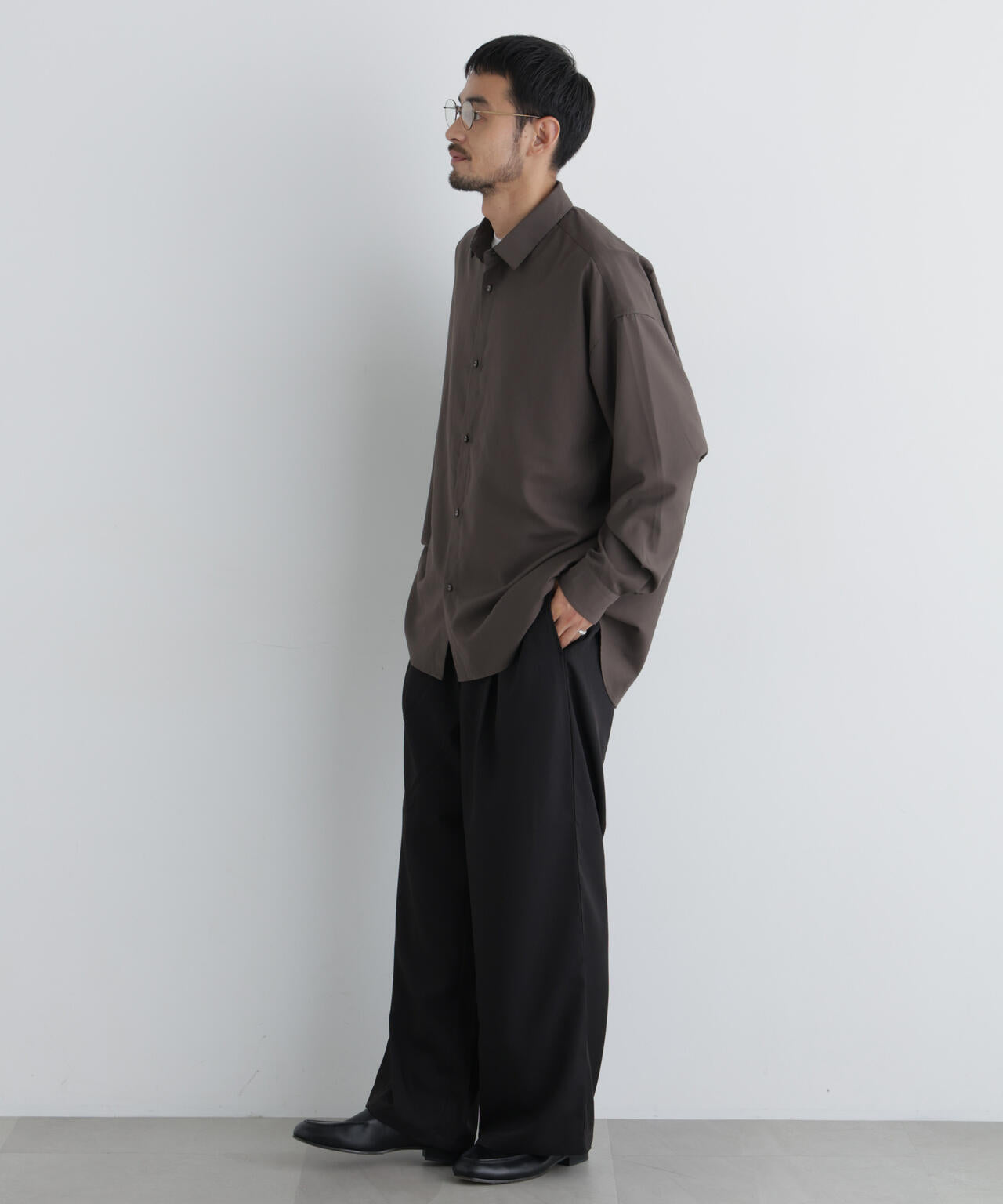 ポリエステルウィーブ ワイドパンツ