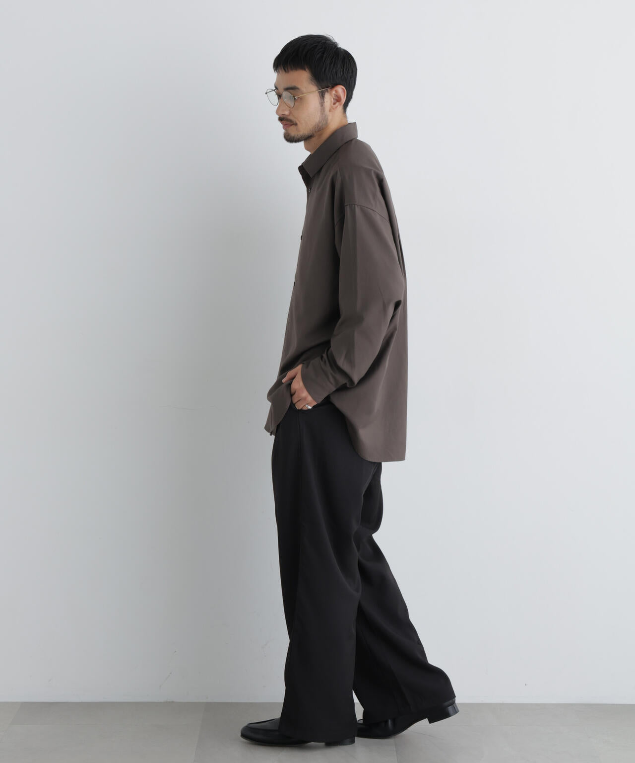 ポリエステルウィーブ ワイドパンツ