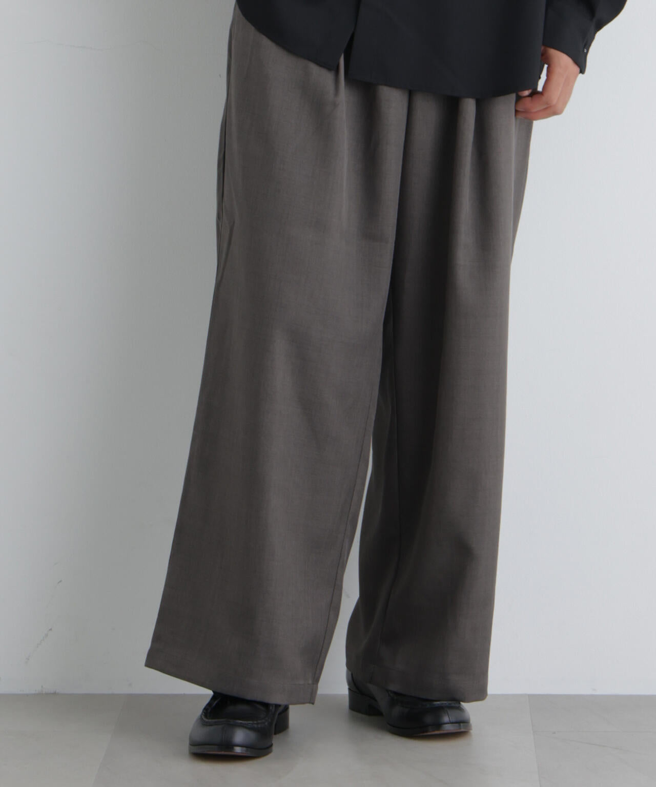 ポリエステルウィーブ ワイドパンツ