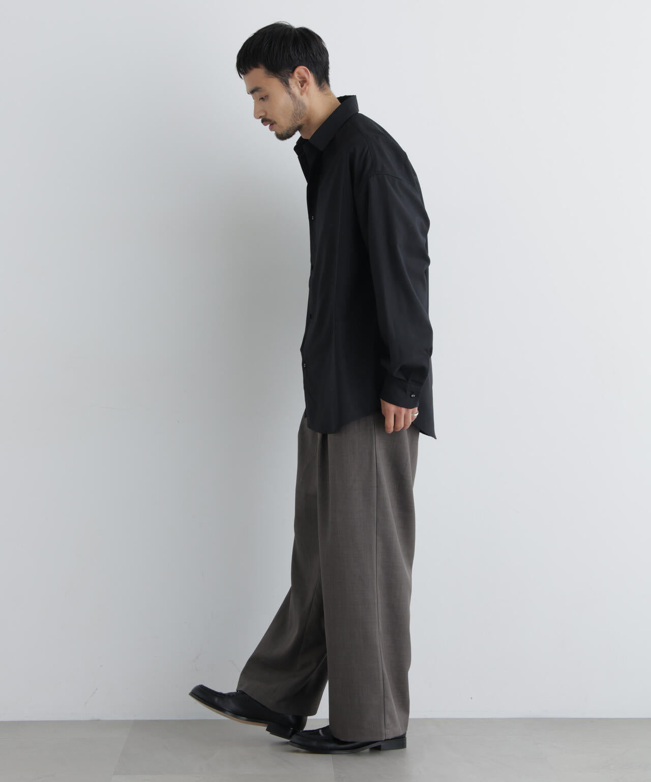 ポリエステルウィーブ ワイドパンツ