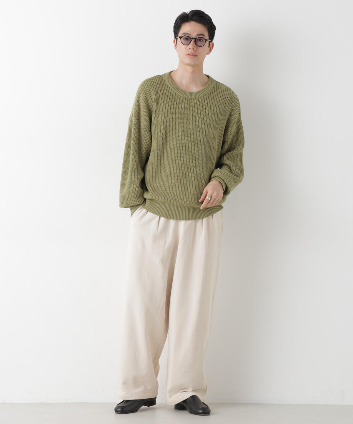 WEB限定/2タックワイドスウェットパンツ