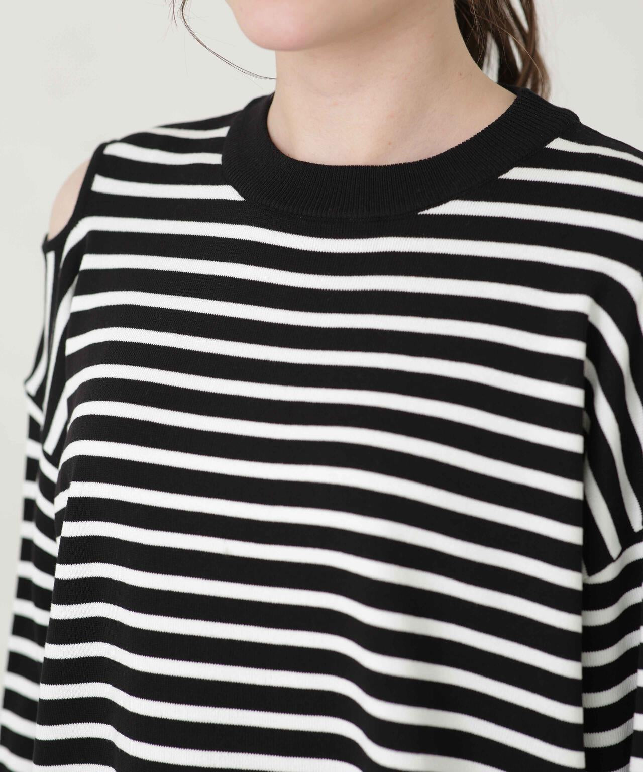 LB.04/ショルダースリットボーダーニット