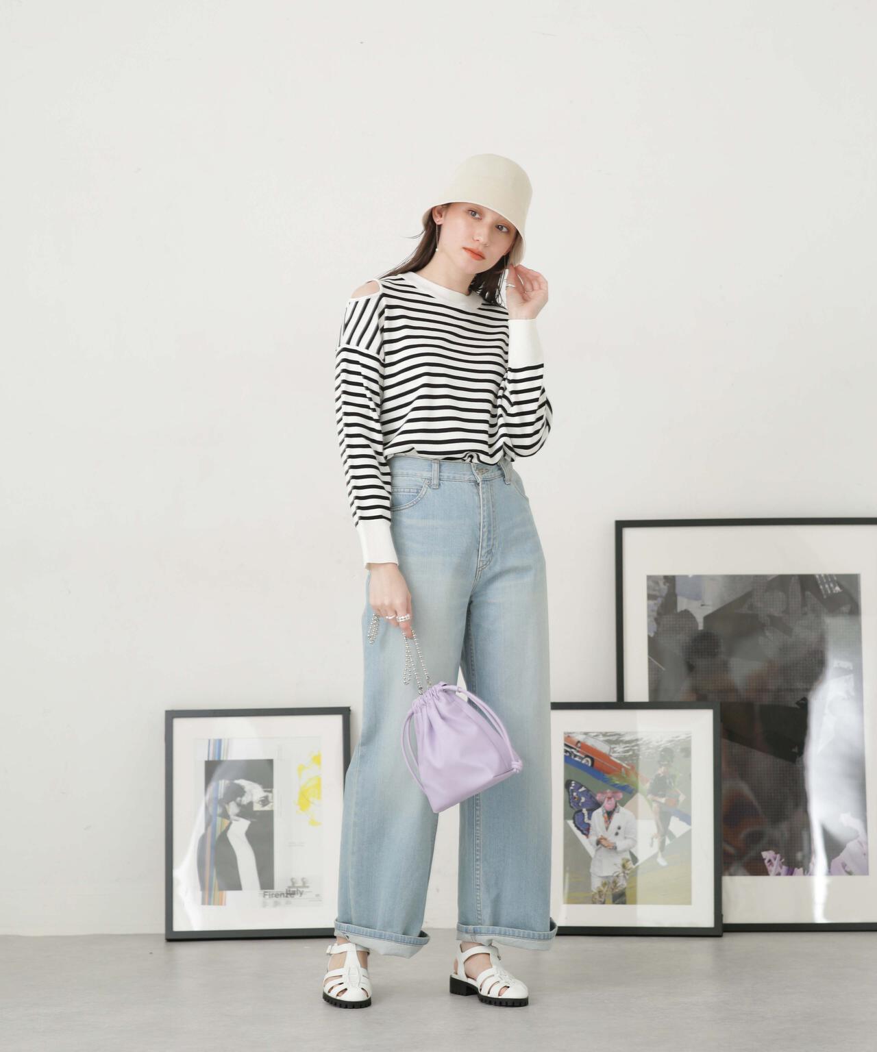 LB.04/ショルダースリットボーダーニット