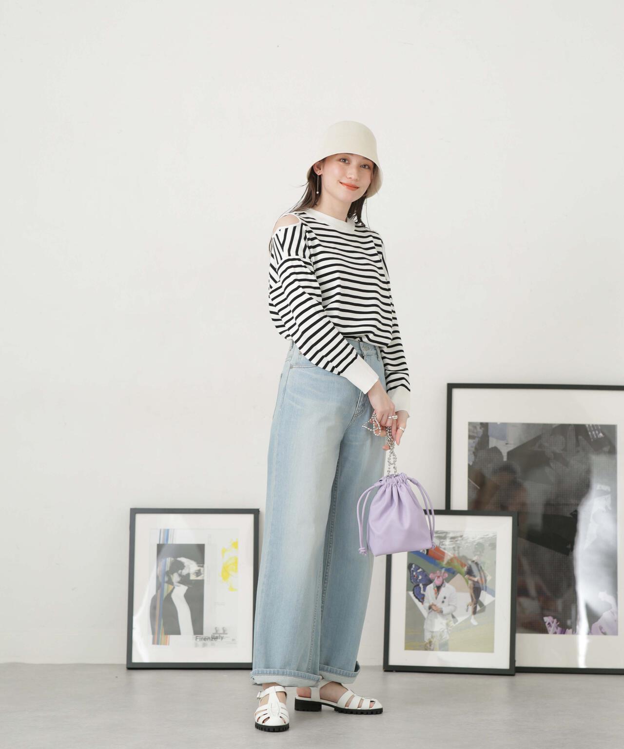 LB.04/ショルダースリットボーダーニット