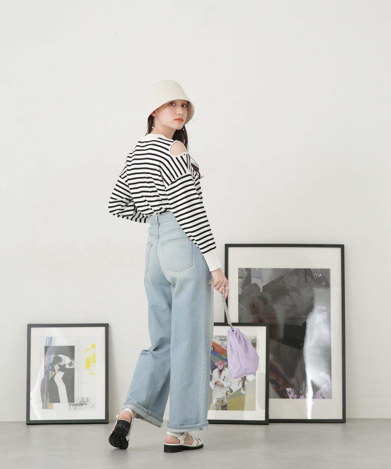 LB.04/ショルダースリットボーダーニット