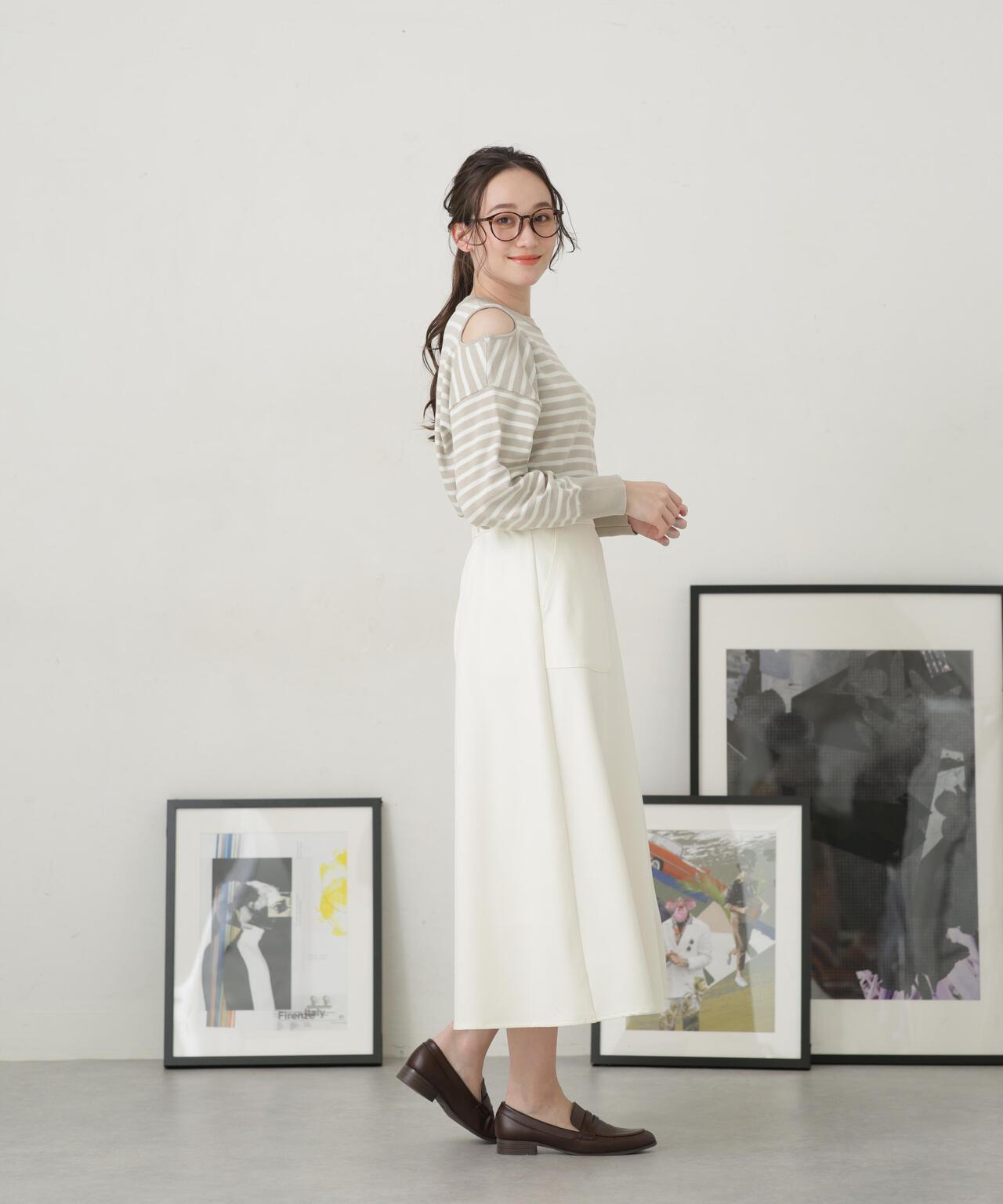 LB.04/ショルダースリットボーダーニット