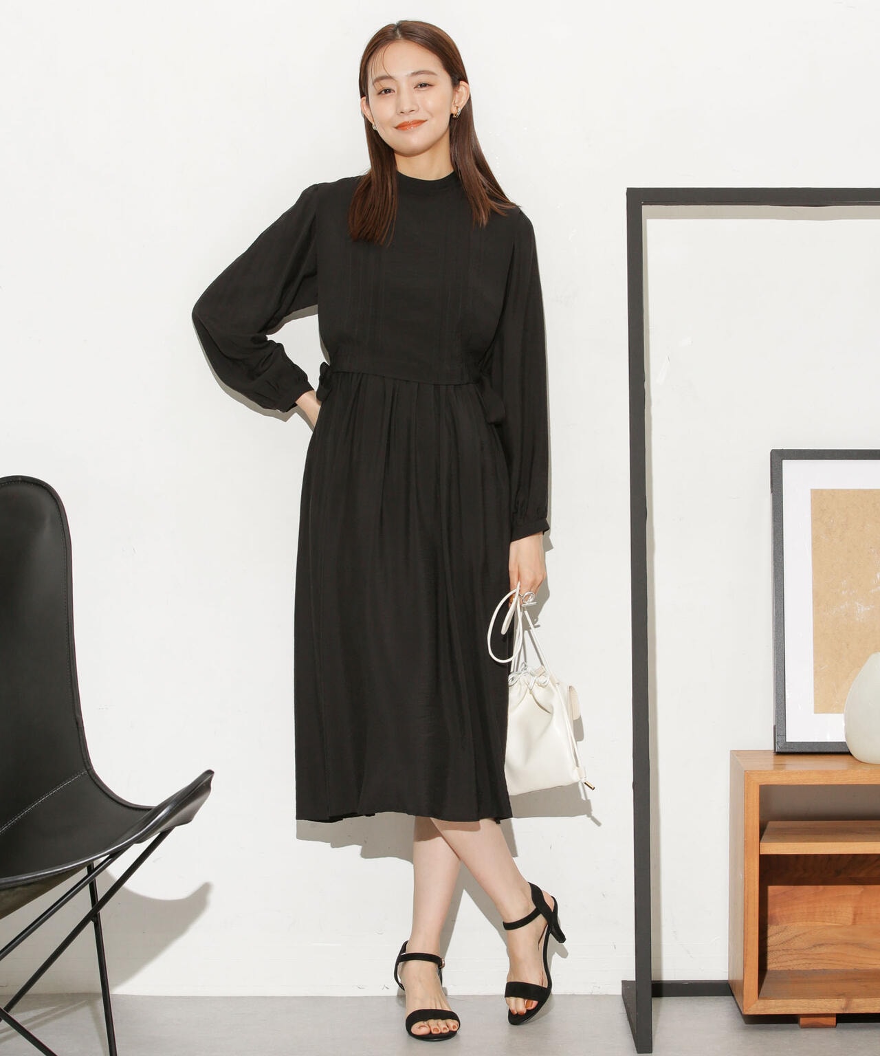 2wayレイヤード ピンタックベスト＆ギャザーワンピース | NANO