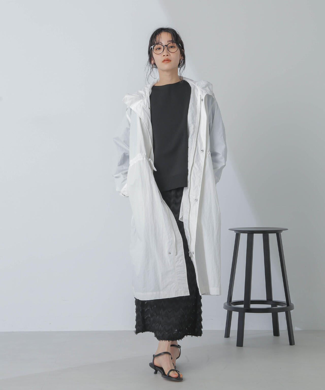 撥水＆花粉ガード加工フードロングコート | NANO universe（ナノ