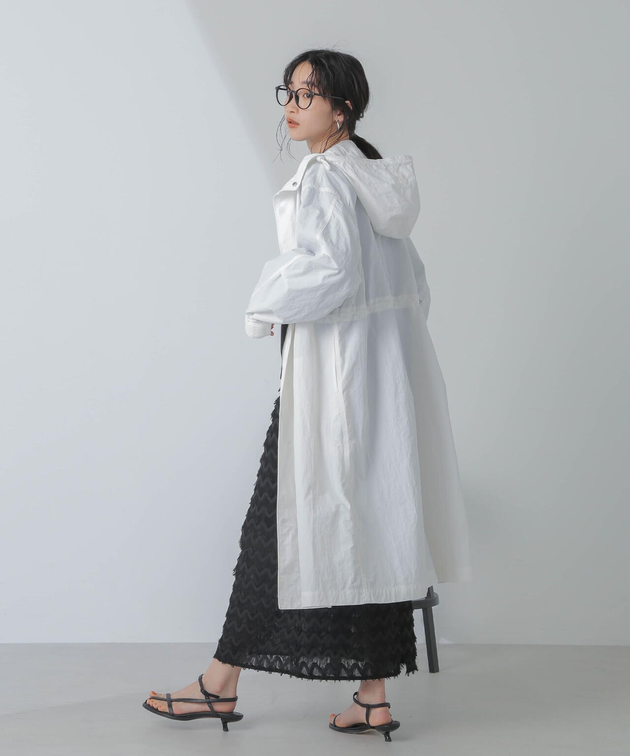 撥水＆花粉ガード加工フードロングコート | NANO universe（ナノ