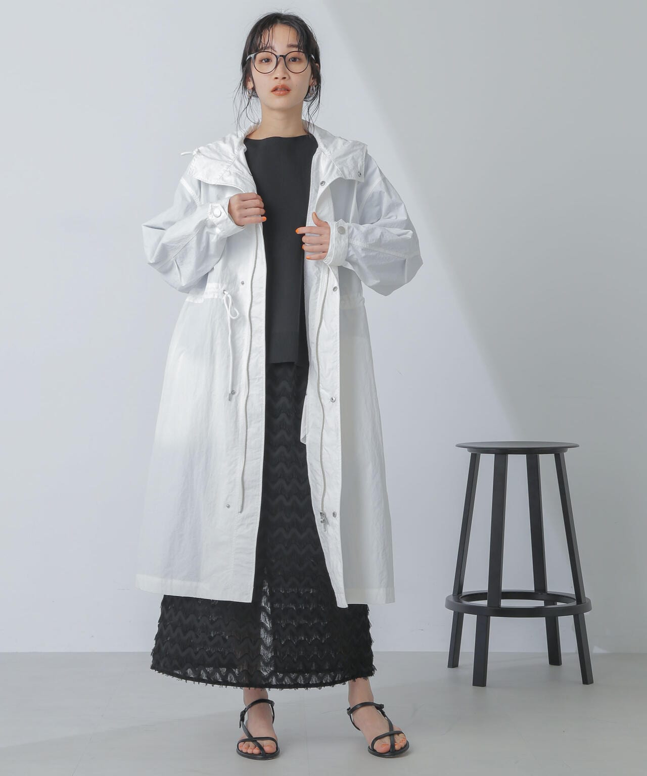 撥水＆花粉ガード加工フードロングコート | NANO universe（ナノ