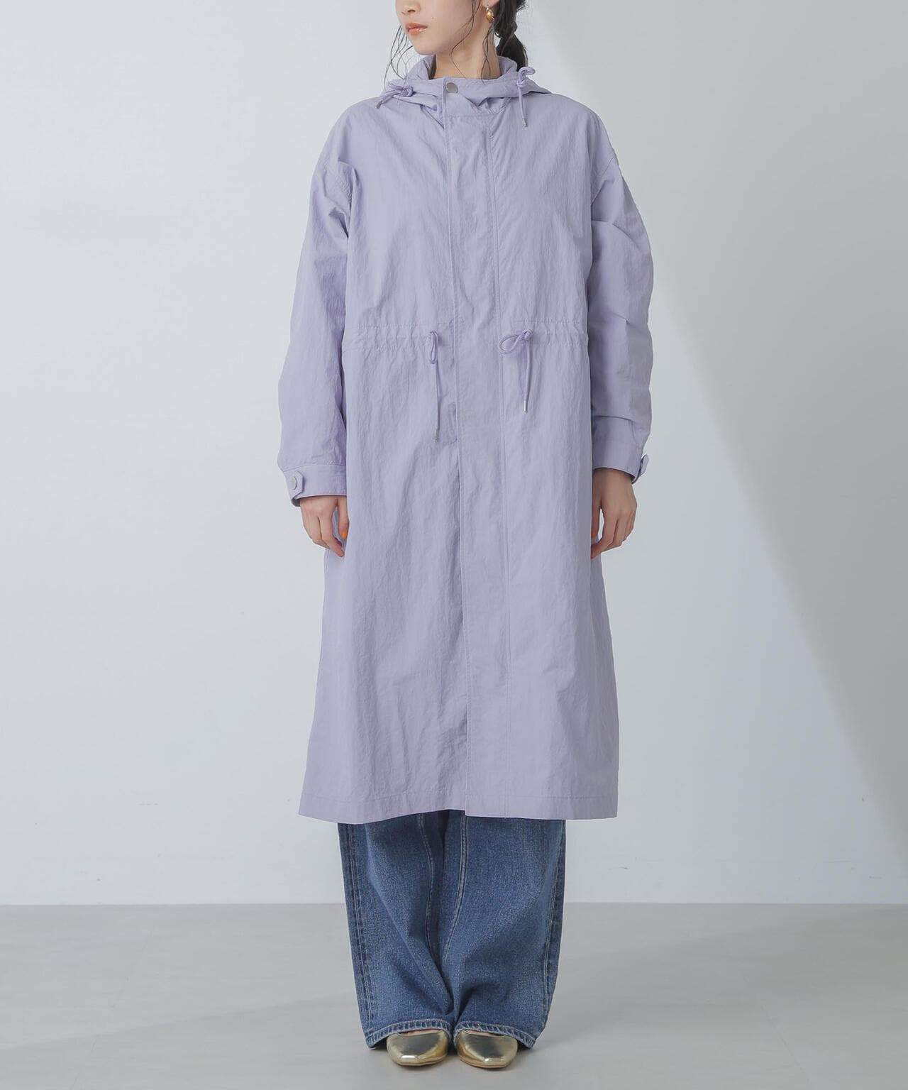 【✨新品✨】UNFILO◎【撥水】花粉ガード ロングアウター 撥水/花粉リリース】ナイロンモッズコート / UNFILO