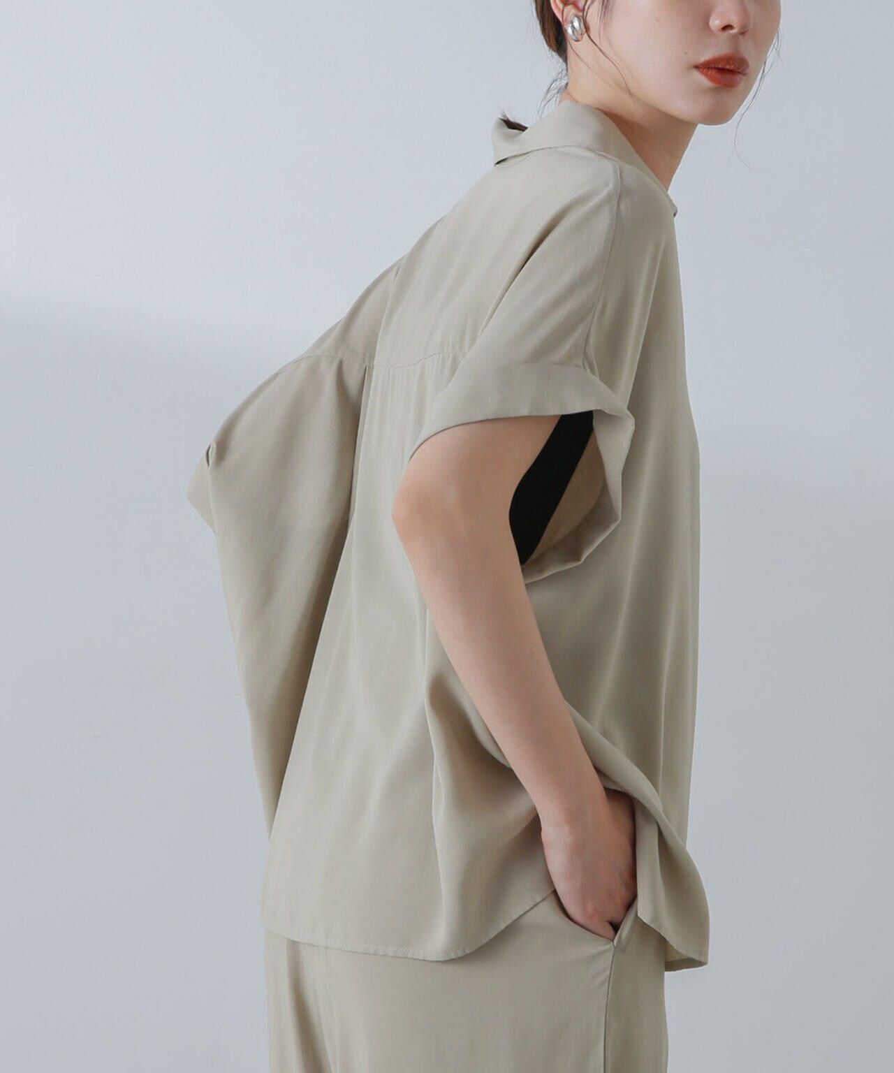 スキッパーワイドスリーブシャツ(セットアイテム可) | NANO