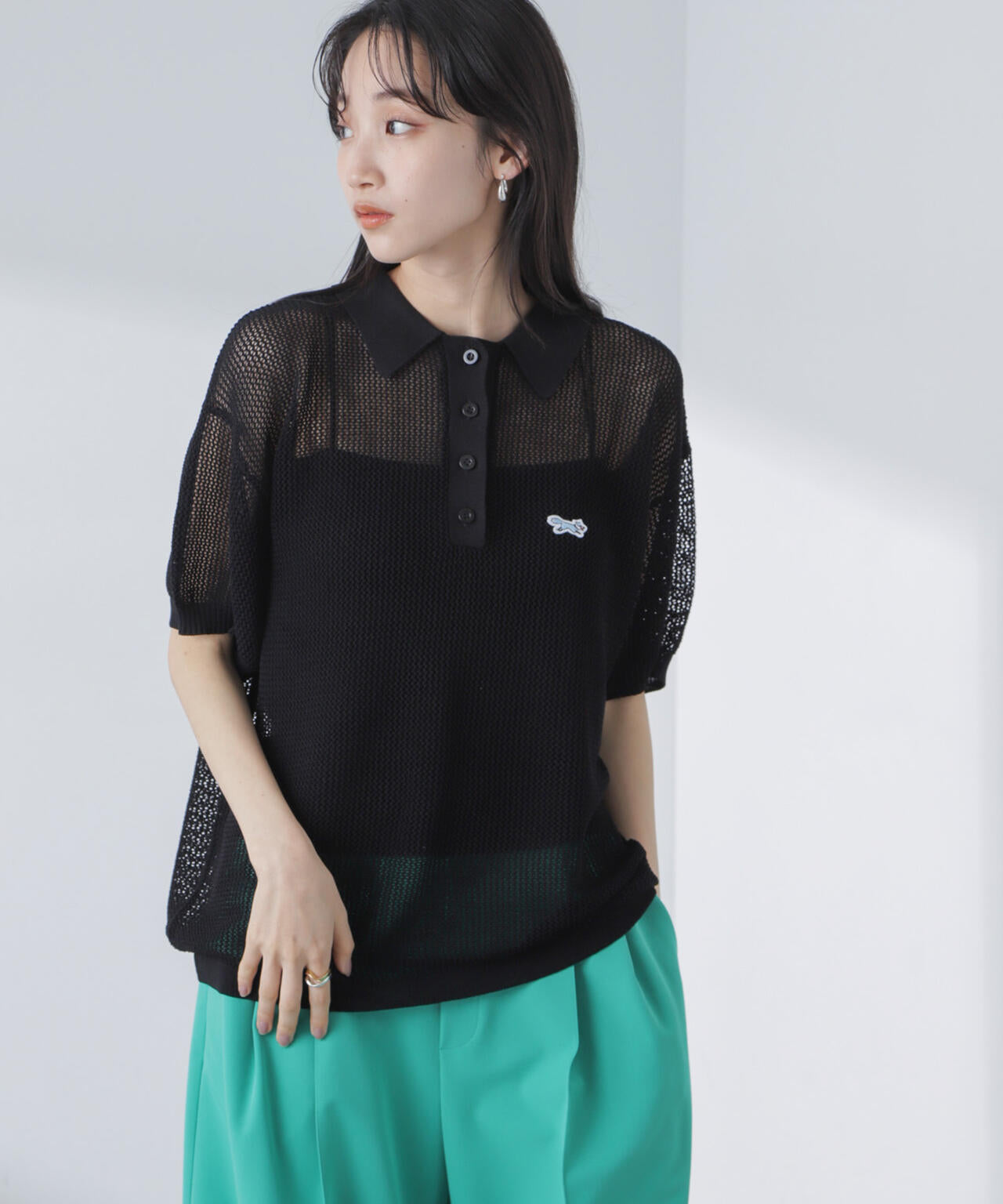 PENNEYS/PENNEYS別注TheFOXメッシュポロニット
