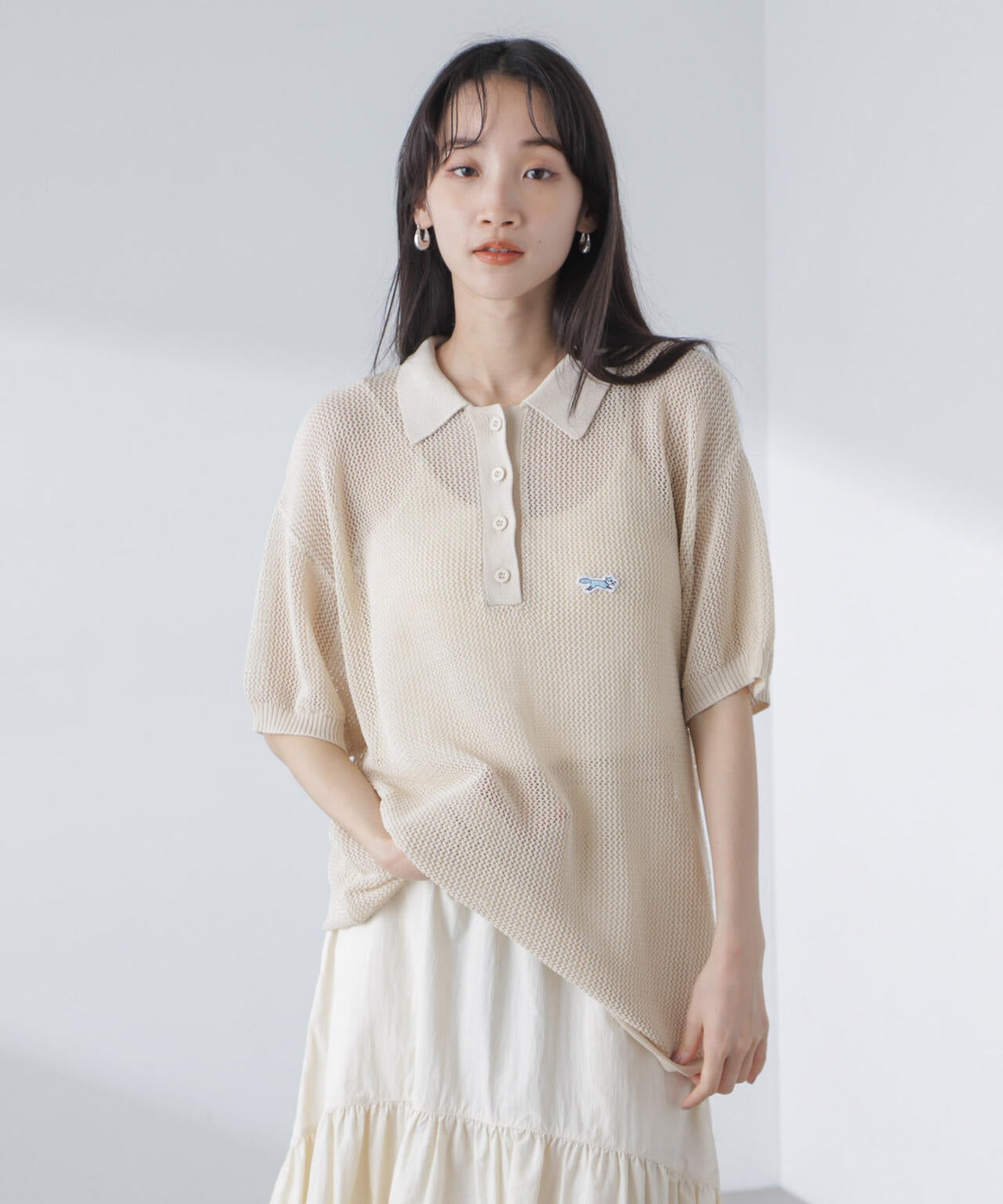 PENNEYS/PENNEYS別注TheFOXメッシュポロニット