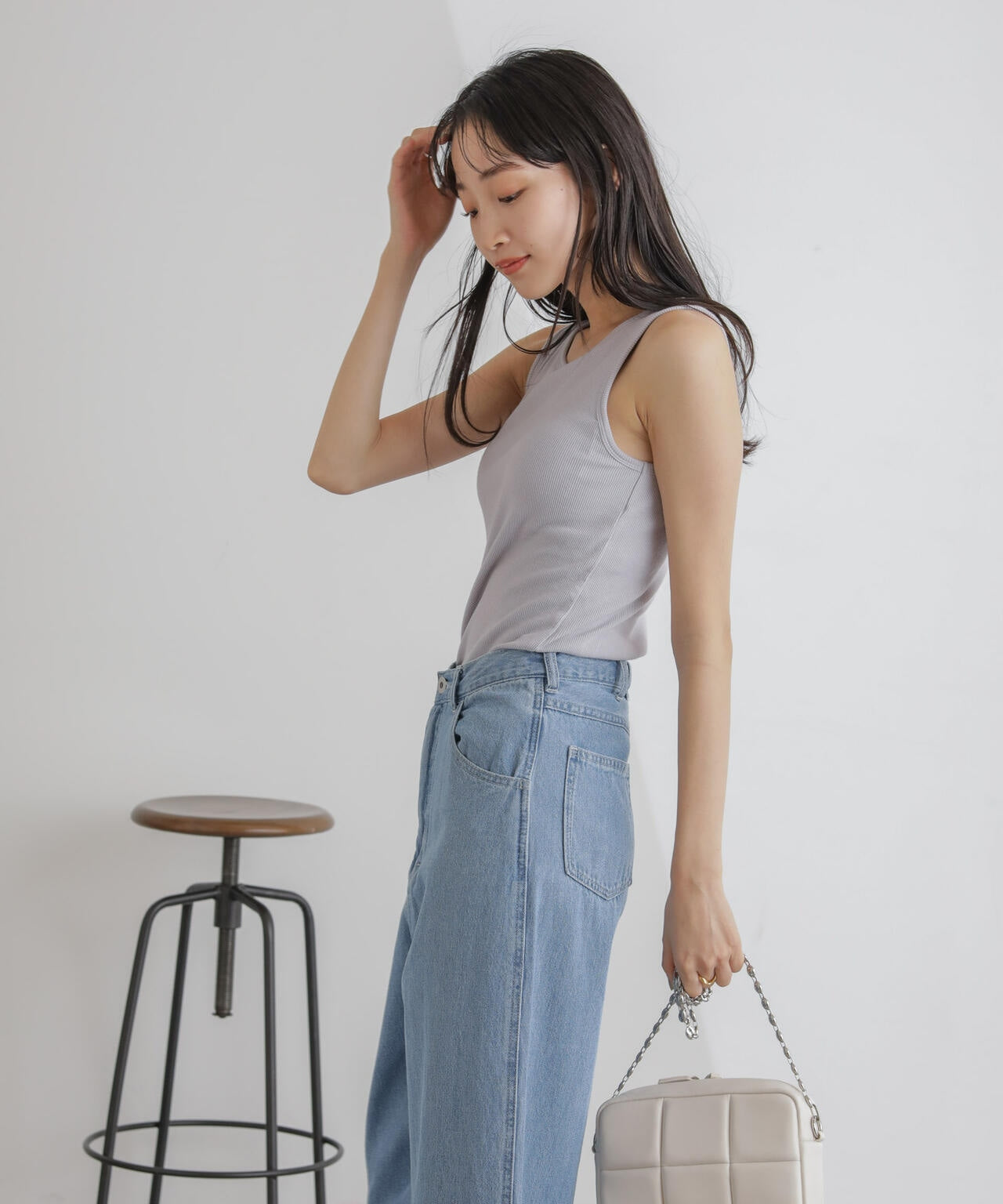 抗菌防臭リブカップ付きアメスリタンク | NANO universe（ナノ