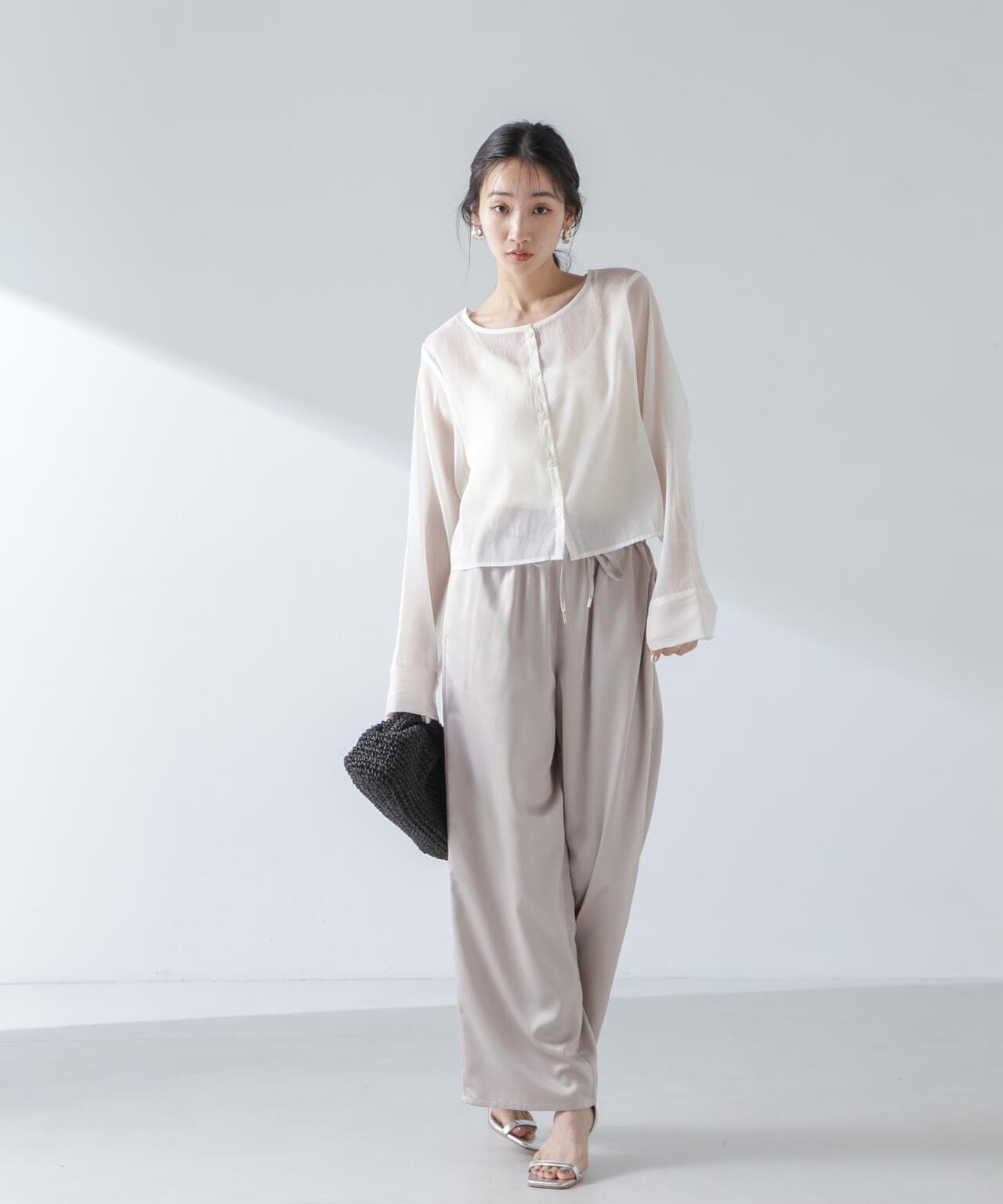 sanabonbonページ サテンイージーパンツ | NANO universe（ナノ・ユニバース） ｜【公式