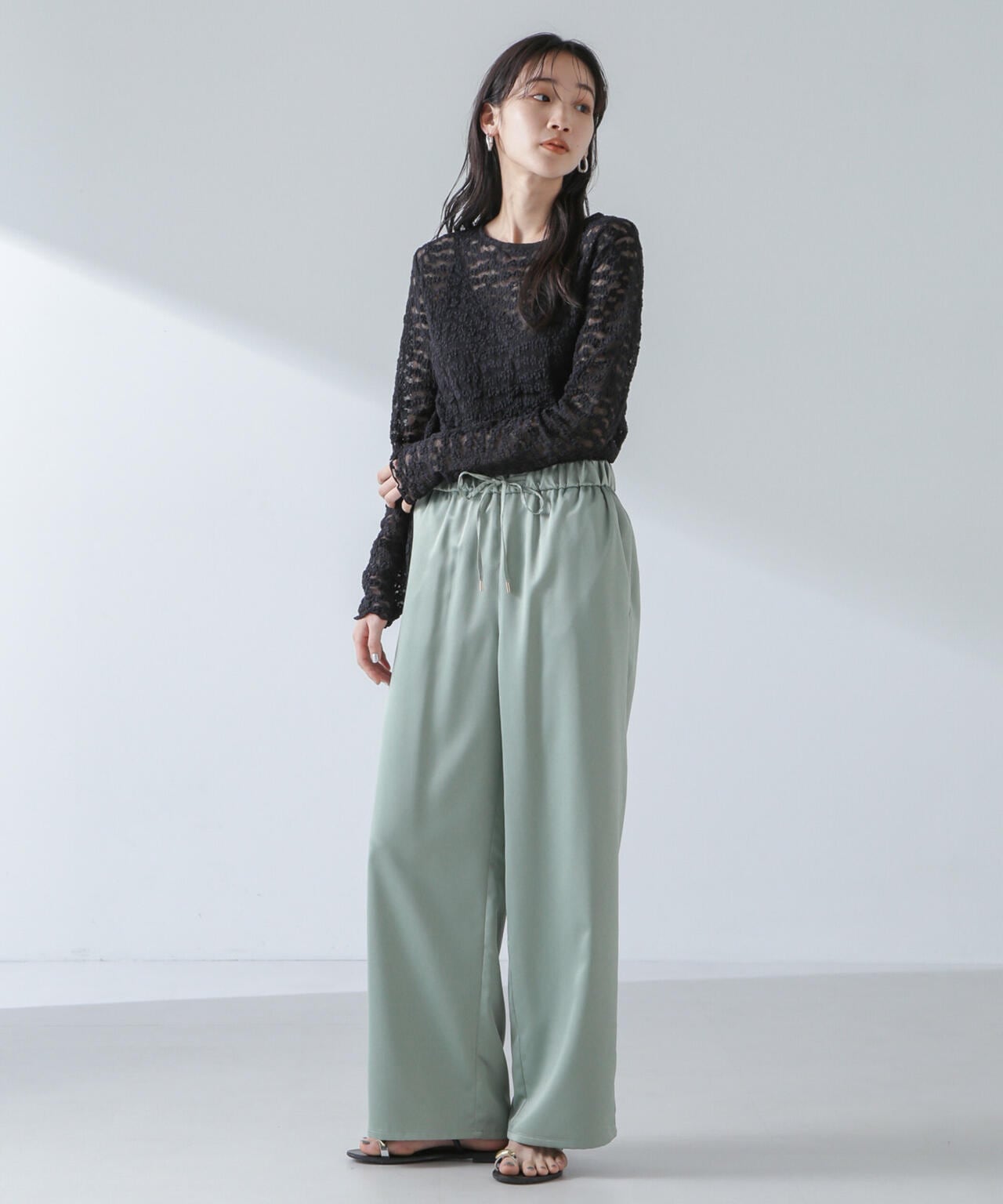 sanabonbonページ サテンイージーパンツ | NANO universe（ナノ・ユニバース） ｜【公式