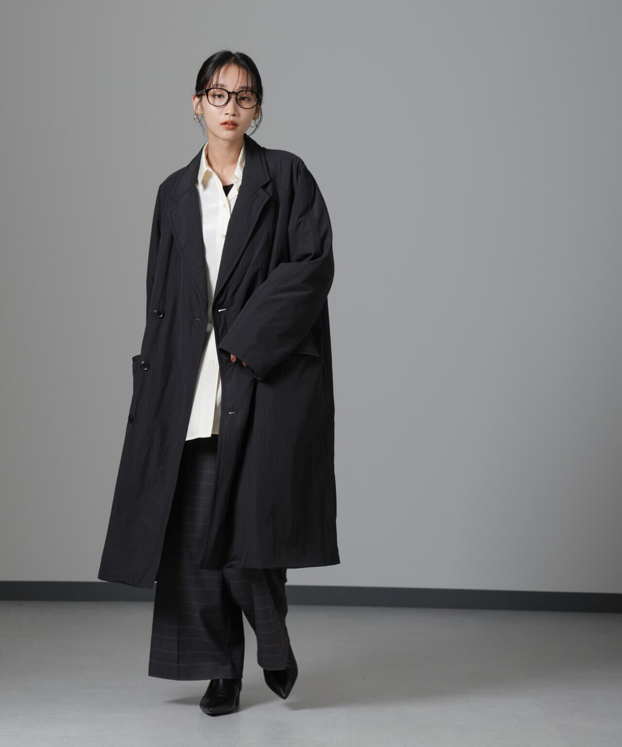 撥水加工・機能中綿 Wボタンラグランロングコート | NANO