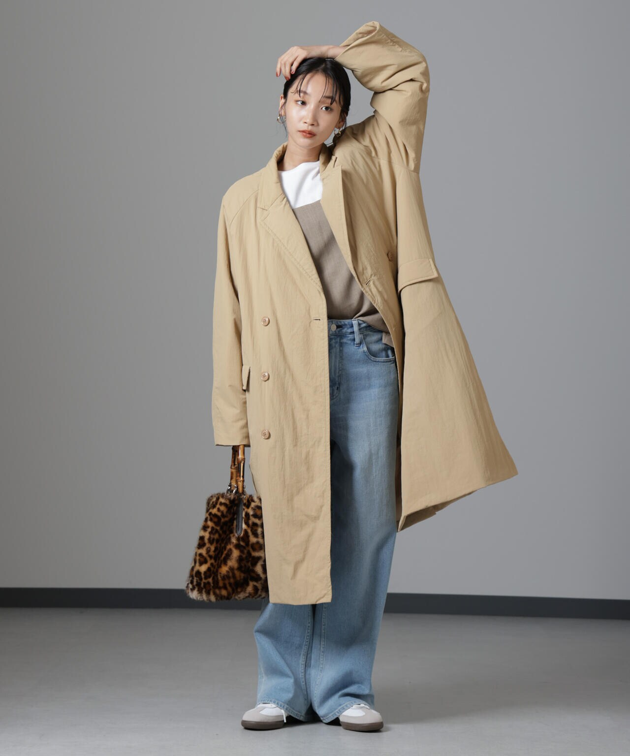 撥水加工・機能中綿 Wボタンラグランロングコート | NANO universe