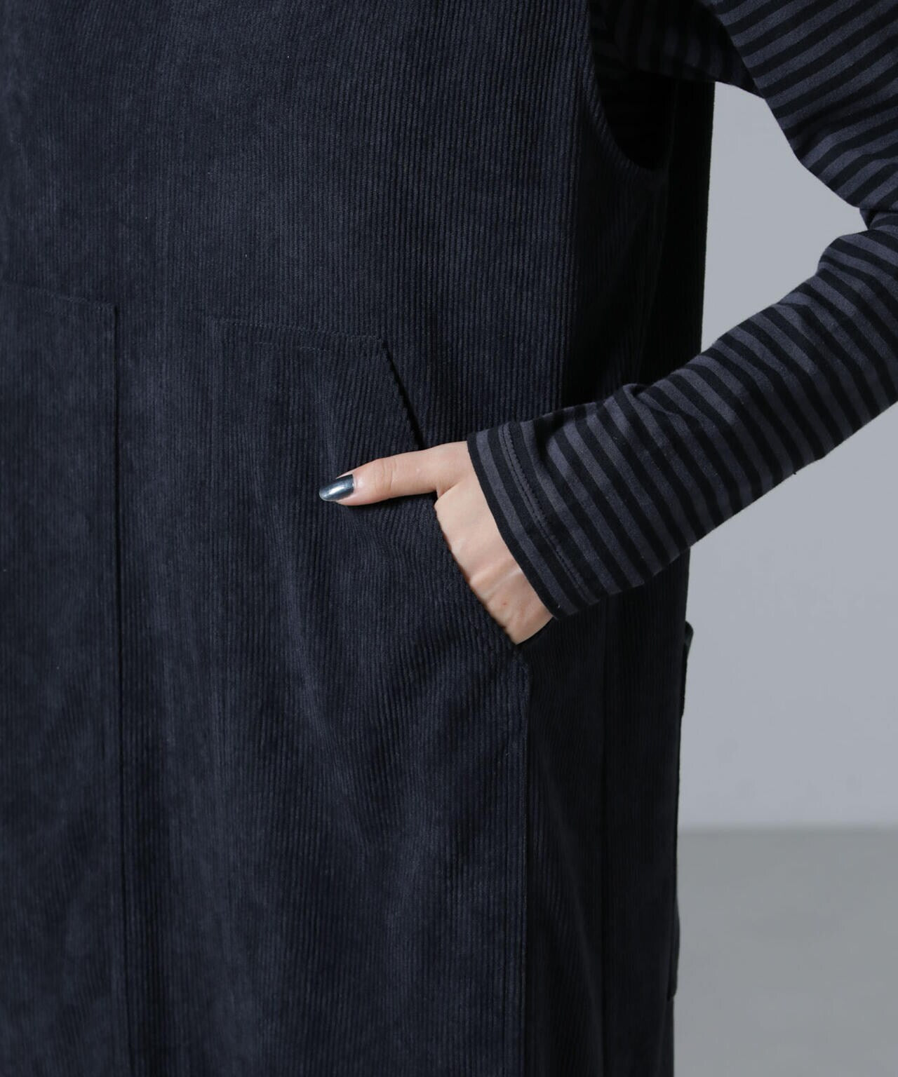 ポケットディティールコーデュロイIラインワンピース | NANO universe