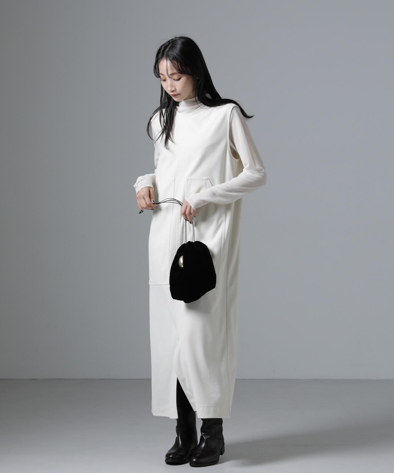 ポケットディティールコーデュロイIラインワンピース | NANO universe