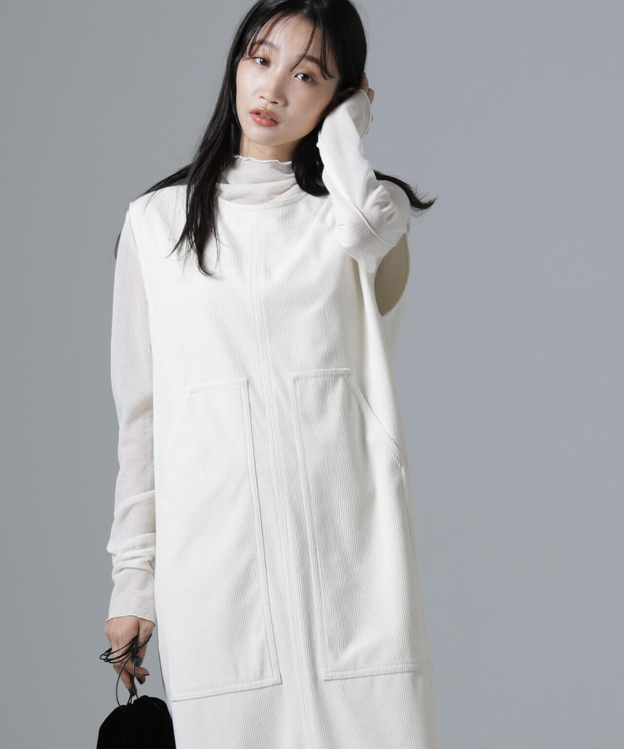 ポケットディティールコーデュロイIラインワンピース | NANO universe