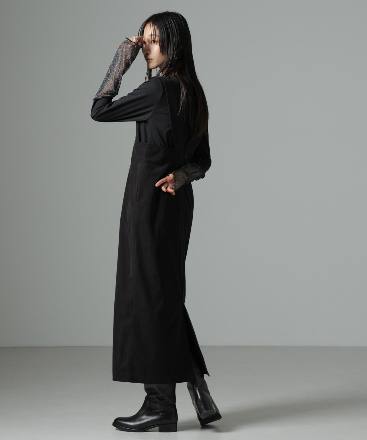 マイクロコールナロージャンパースカート(セットアップ可)