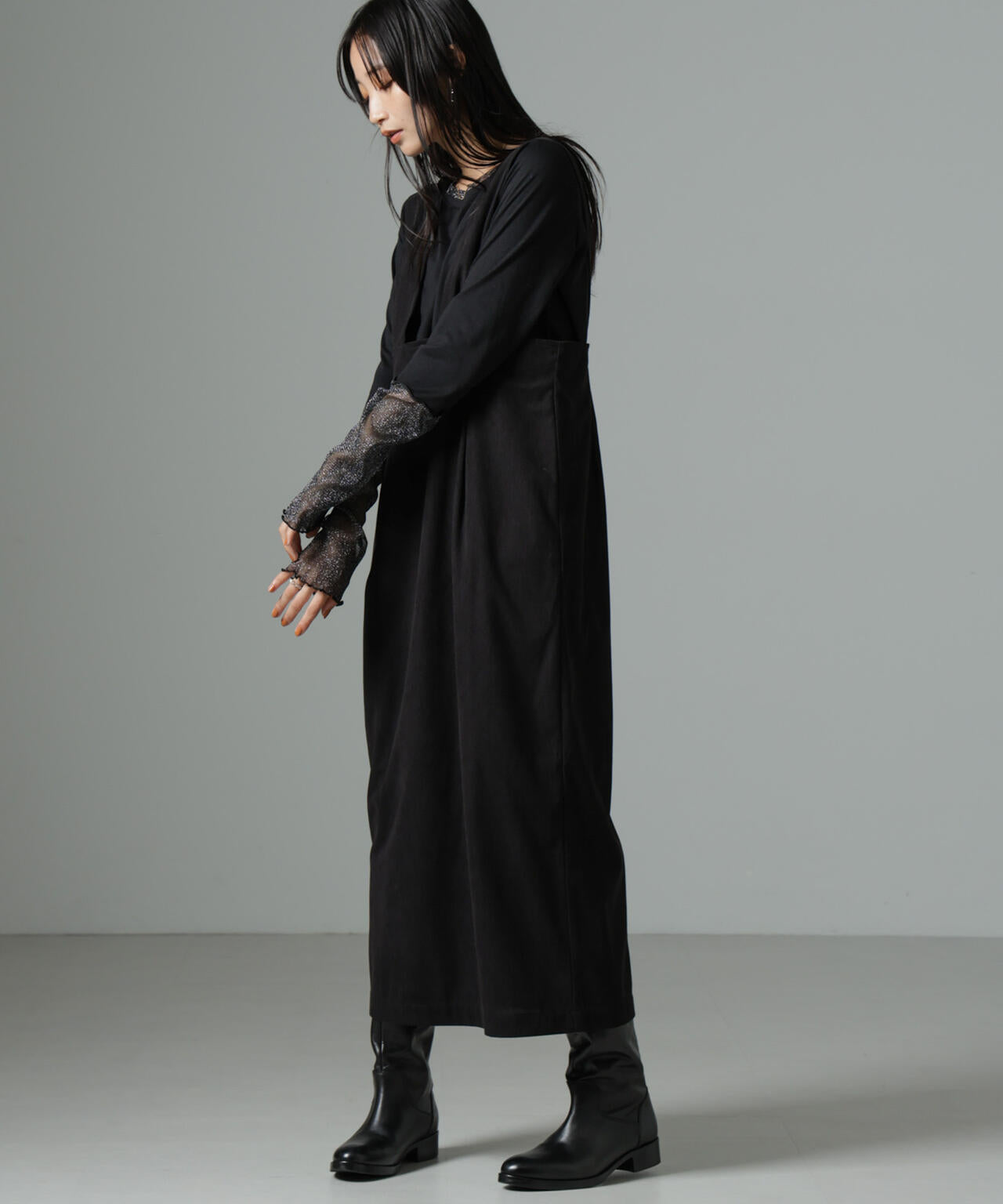 マイクロコールナロージャンパースカート(セットアップ可