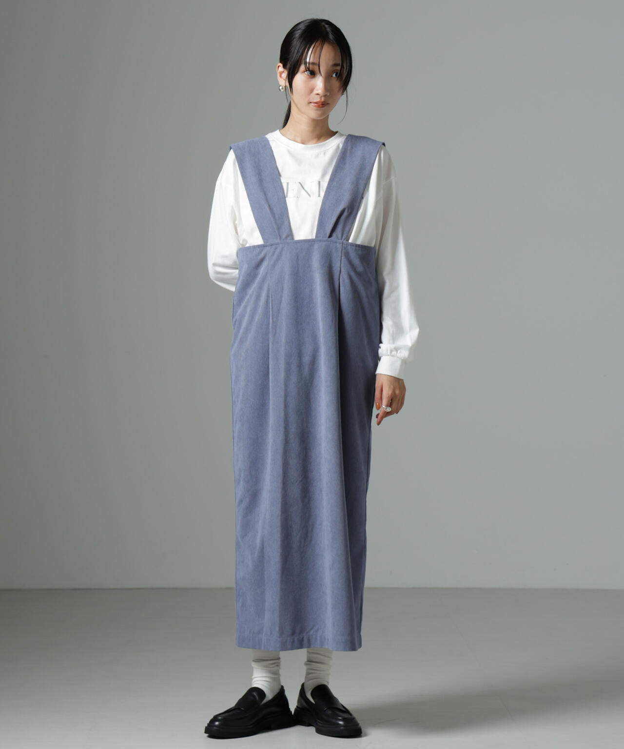 マイクロコールナロージャンパースカート(セットアップ可)