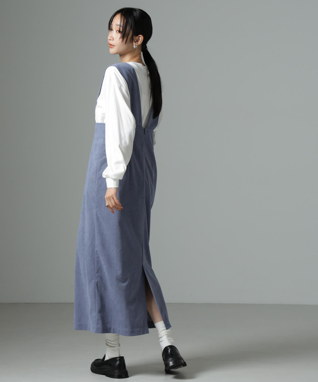 マイクロコールナロージャンパースカート(セットアップ可)