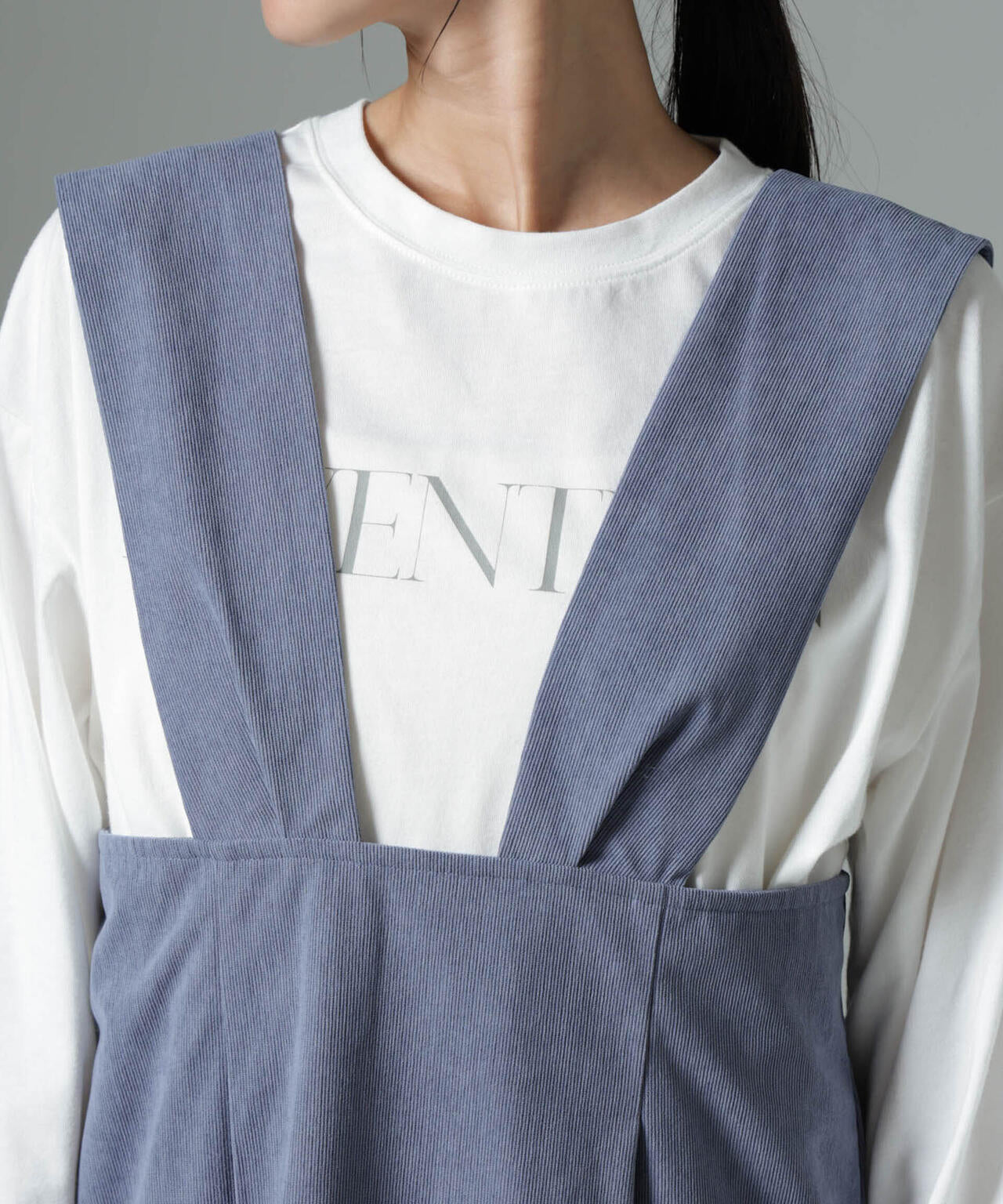 マイクロコールナロージャンパースカート(セットアップ可)