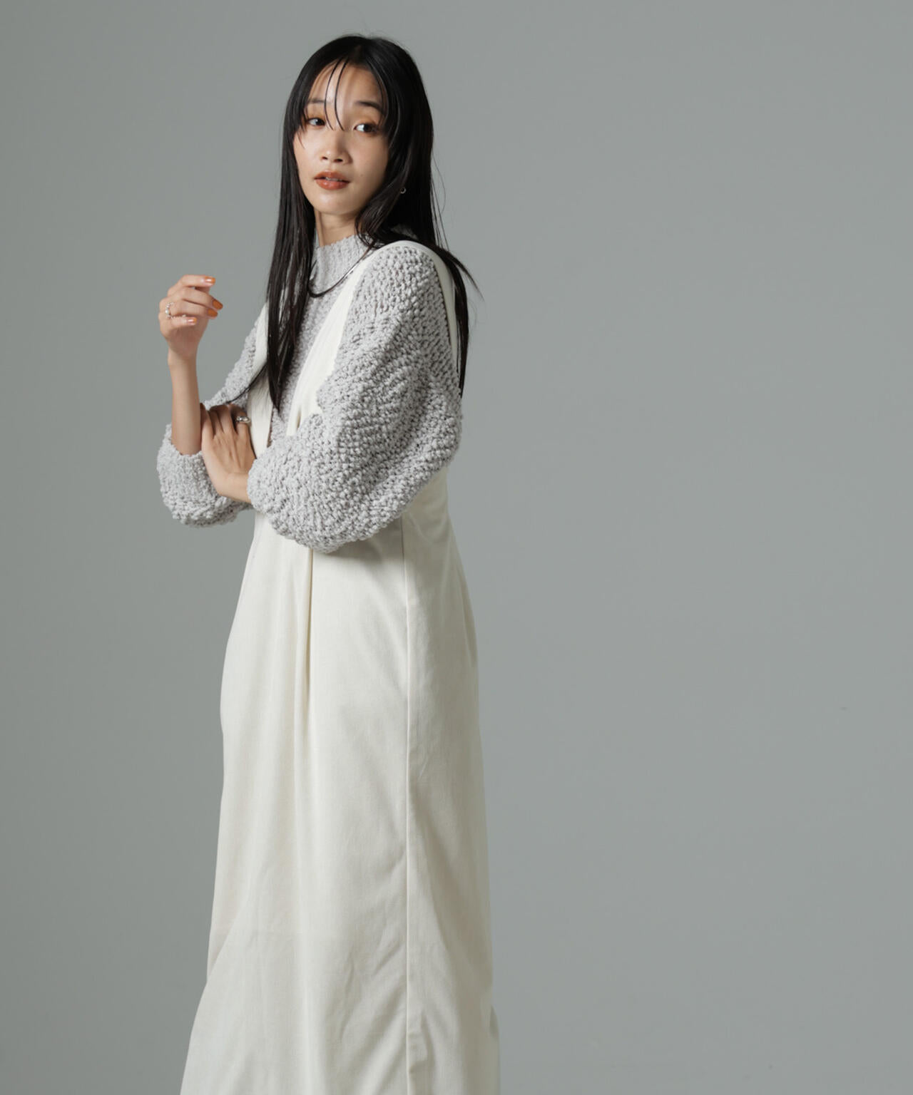 マイクロコールナロージャンパースカート(セットアップ可)