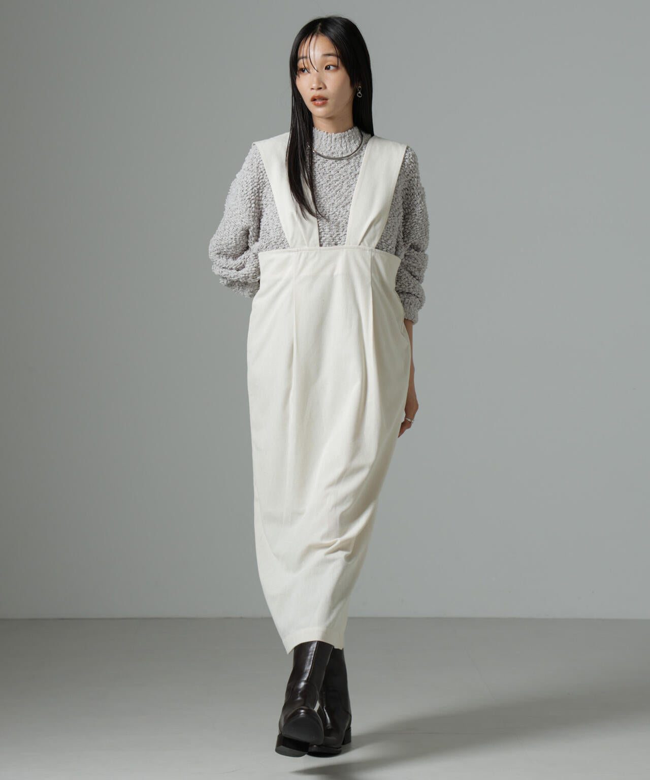 マイクロコールナロージャンパースカート(セットアップ可)