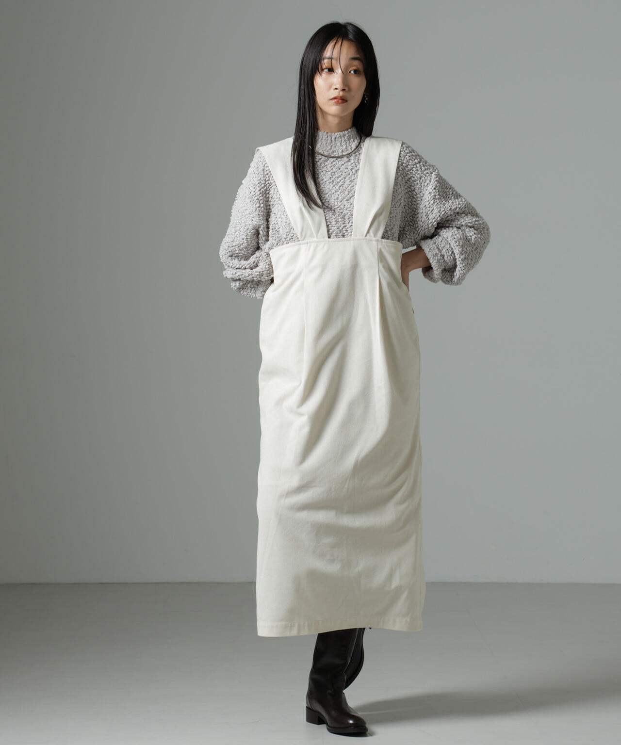 マイクロコールナロージャンパースカート(セットアップ可)