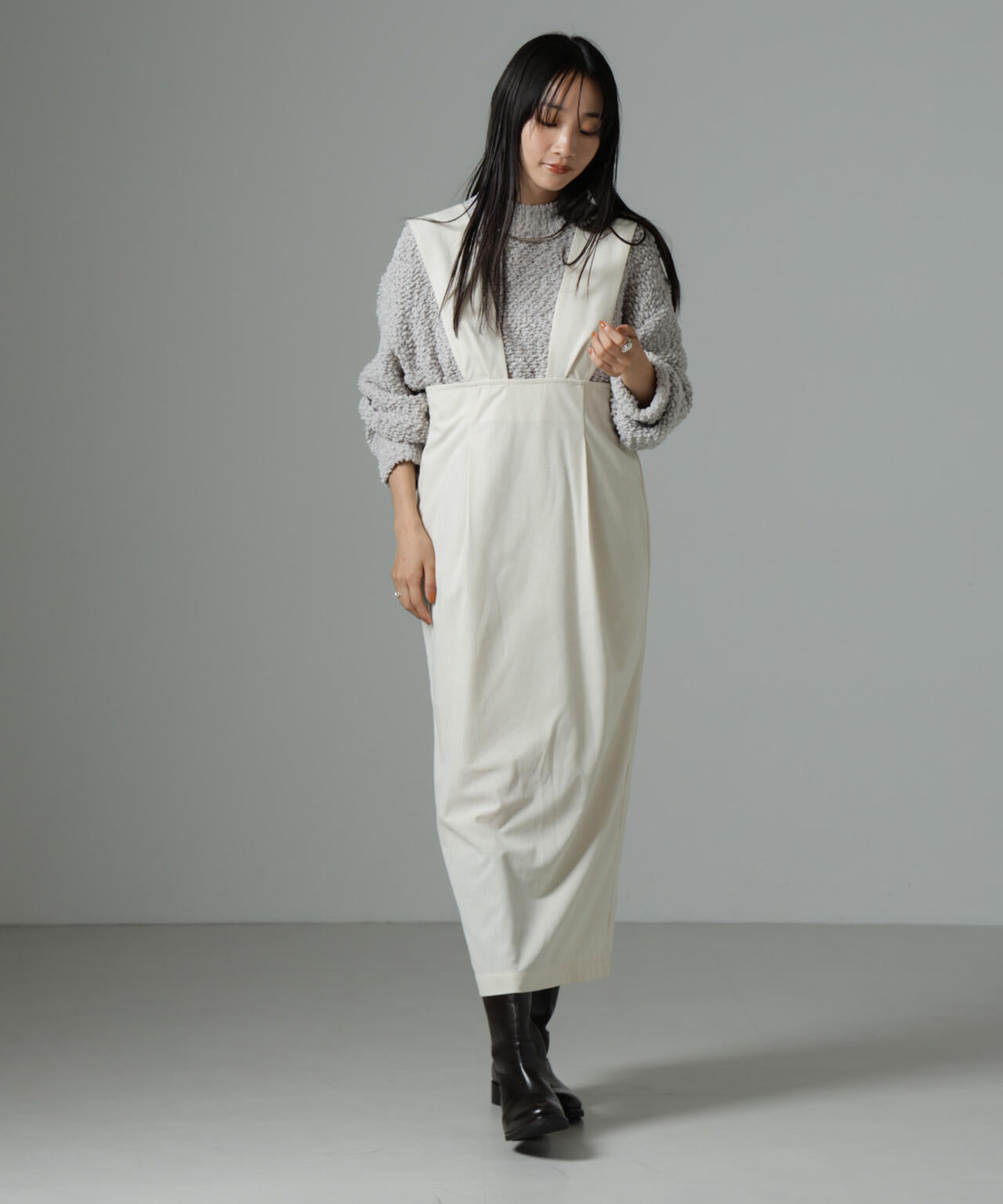 マイクロコールナロージャンパースカート(セットアップ可)