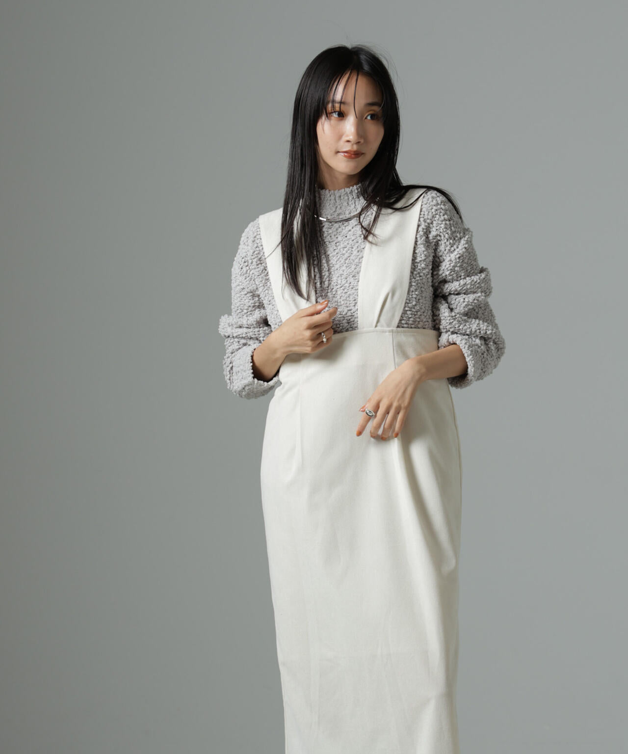 マイクロコールナロージャンパースカート(セットアップ可)